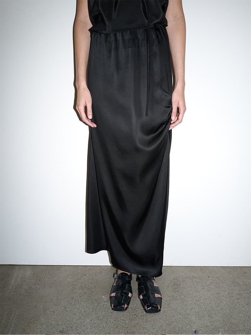 Drape Skirt (Black) — vue 11