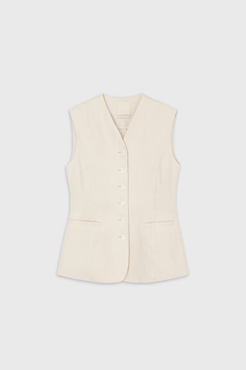 Tailored Vest (Light Beige) — vue 2