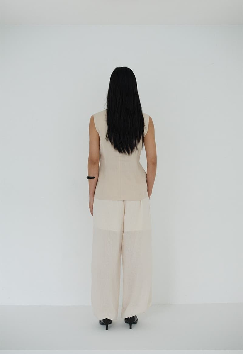 Tailored Vest (Light Beige) — vue 5