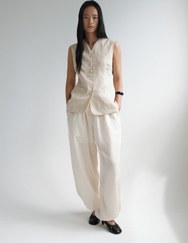 Tailored Vest (Light Beige) — vue 8