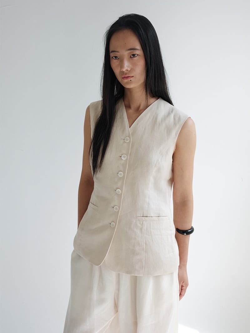 Tailored Vest (Light Beige) — vue 11