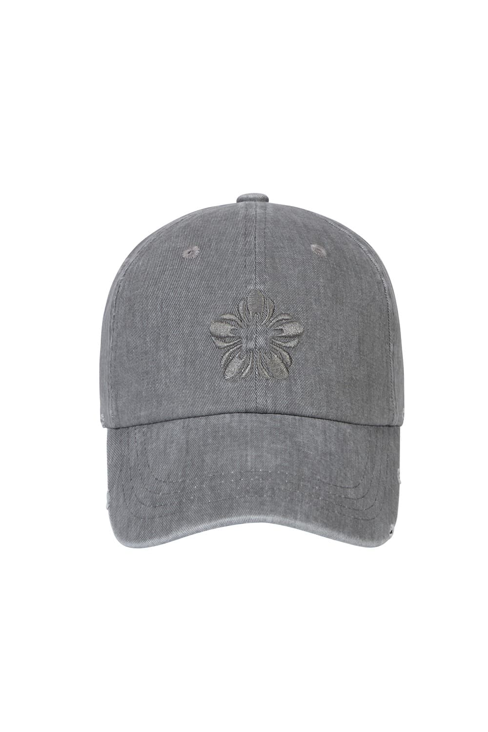 MUGUNG Embroidery Pigment Ball Cap (Gray) — vue 1