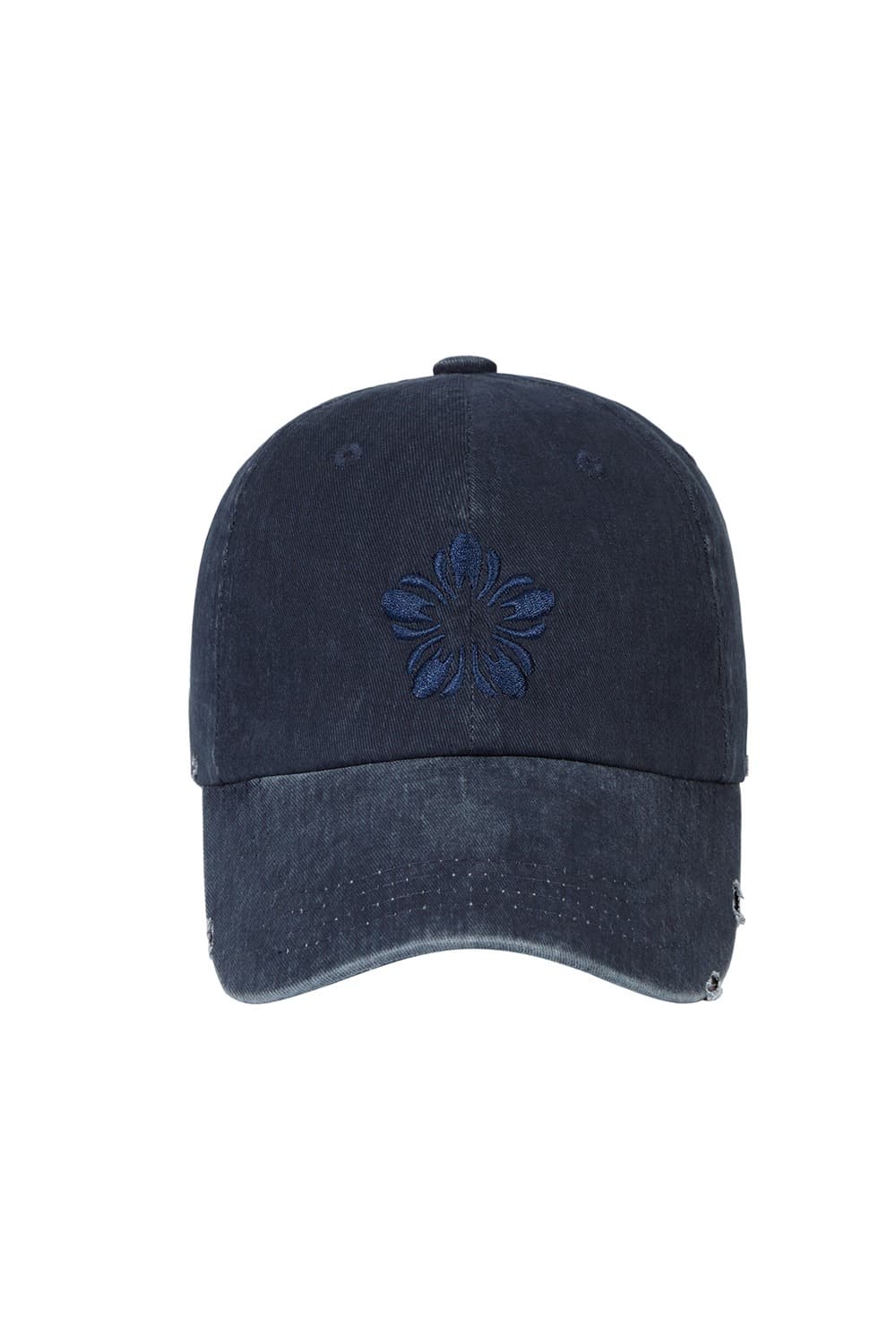 MUGUNG Embroidery Pigment Ball Cap (Navy) — vue 1