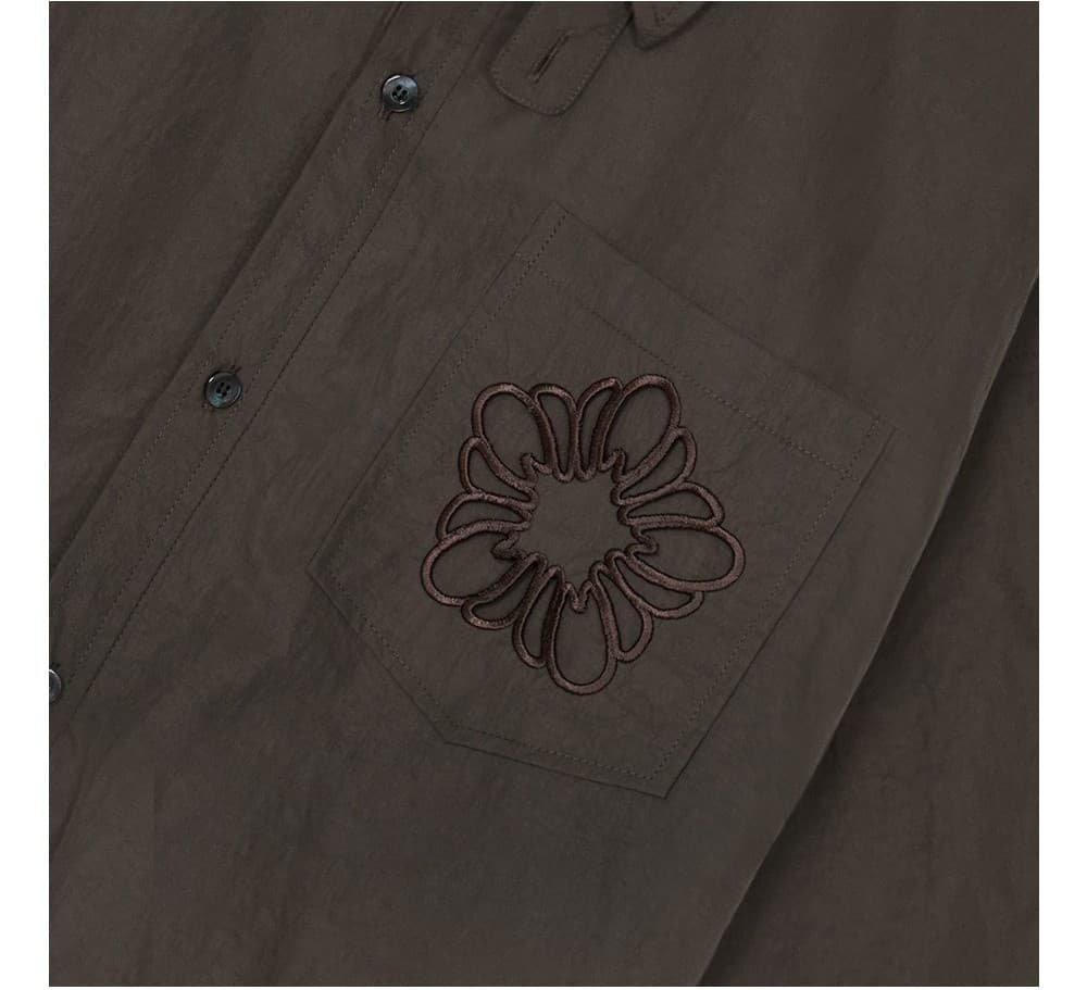 Nylon MUGUNG Half Shirt (Brown) — vue 6