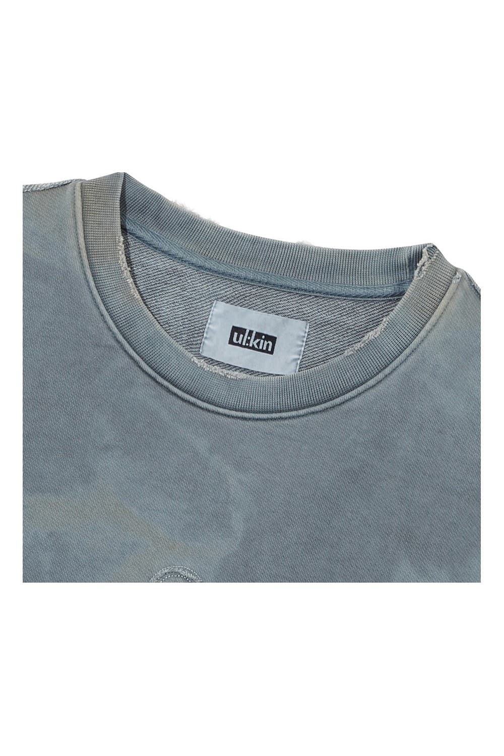 Batch No.2 Traditional-Dyed MUGUNG Applique Sweatshirt (Deep Blue) — vue 4