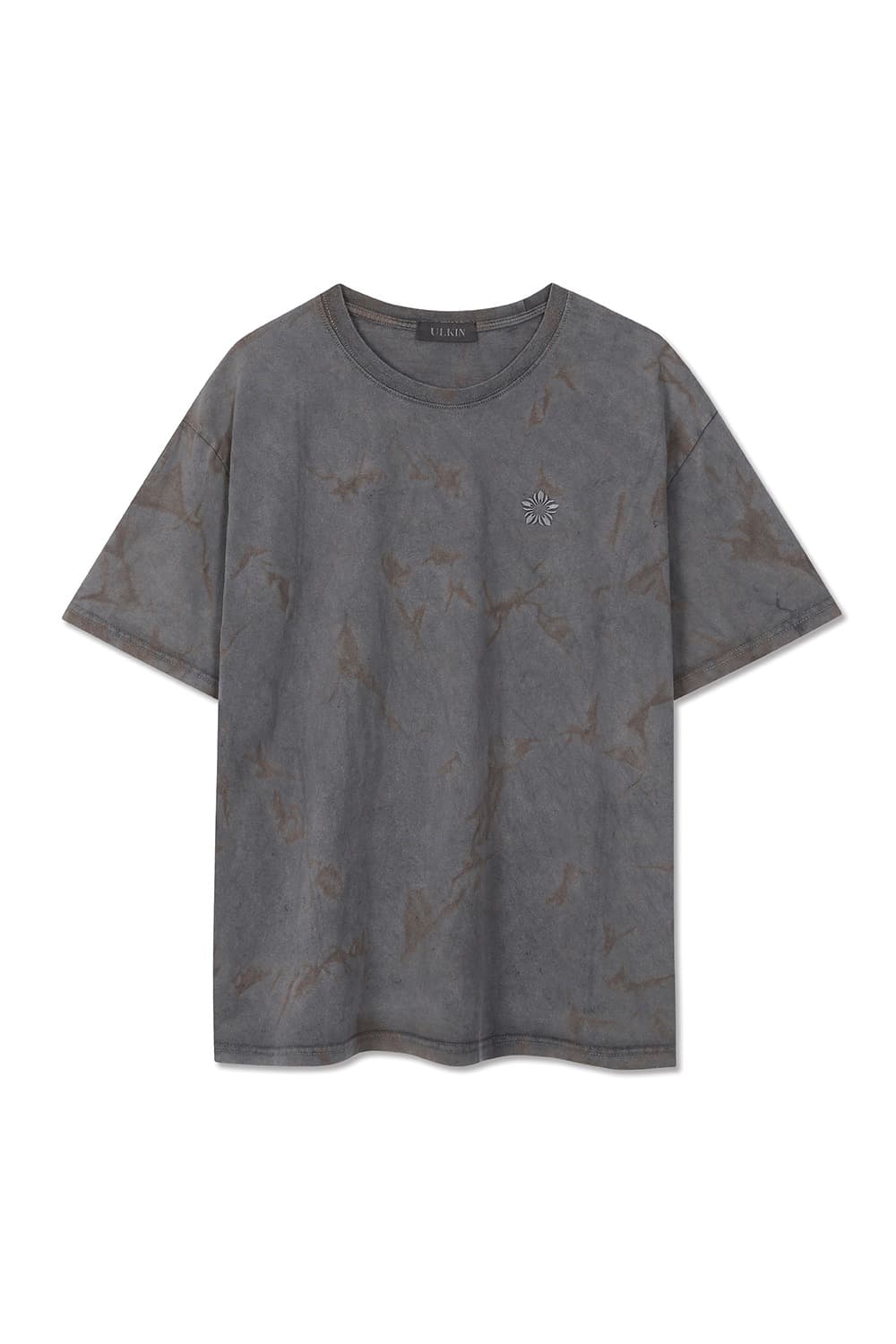 Batch No.3 Traditional-Dyed Heritage MUGUNG Embroidery T-shirt (Brown) — vue 1