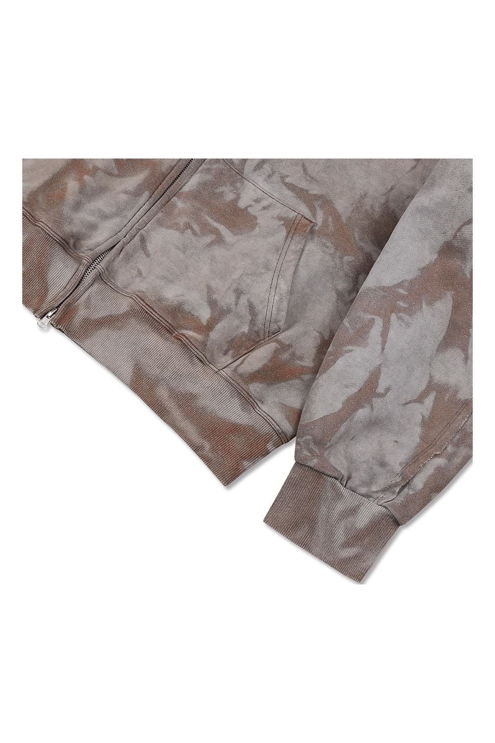 Batch No.3 Traditional-Dyed MUGUNG Zip-up Hoodie (Gray) — vue 7