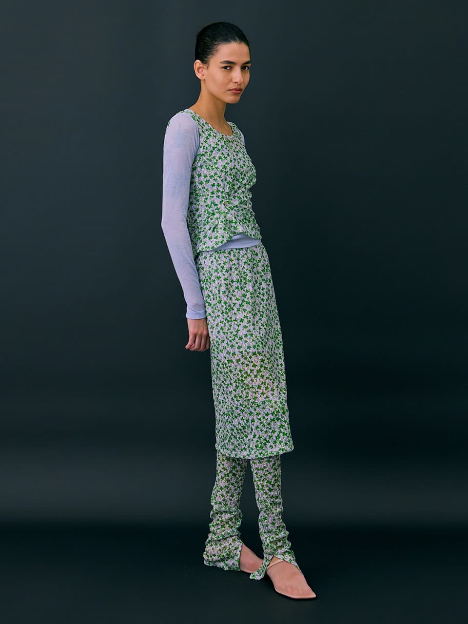 Floral Skirt — Green — vue 2