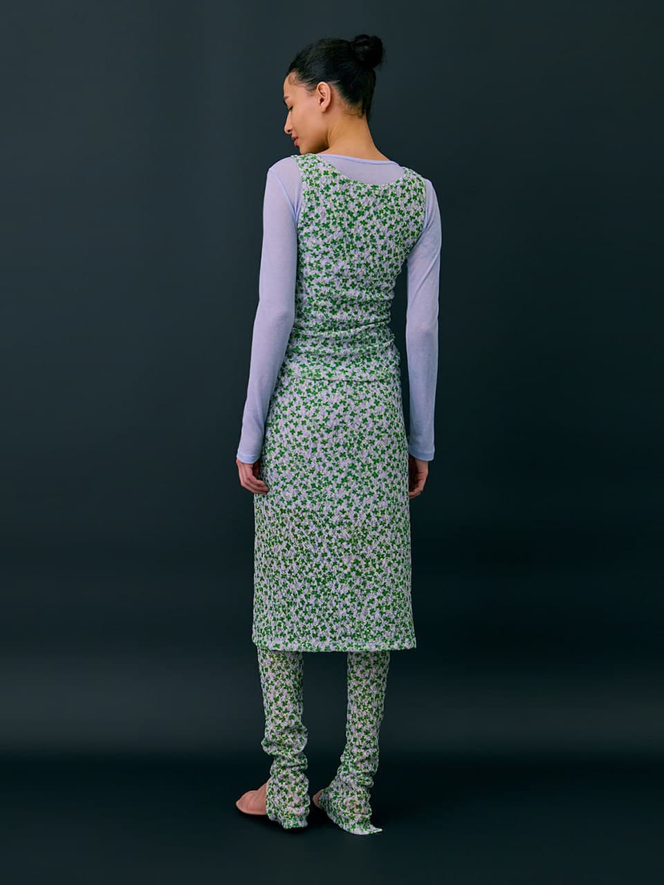 Floral Skirt — Green — vue 3