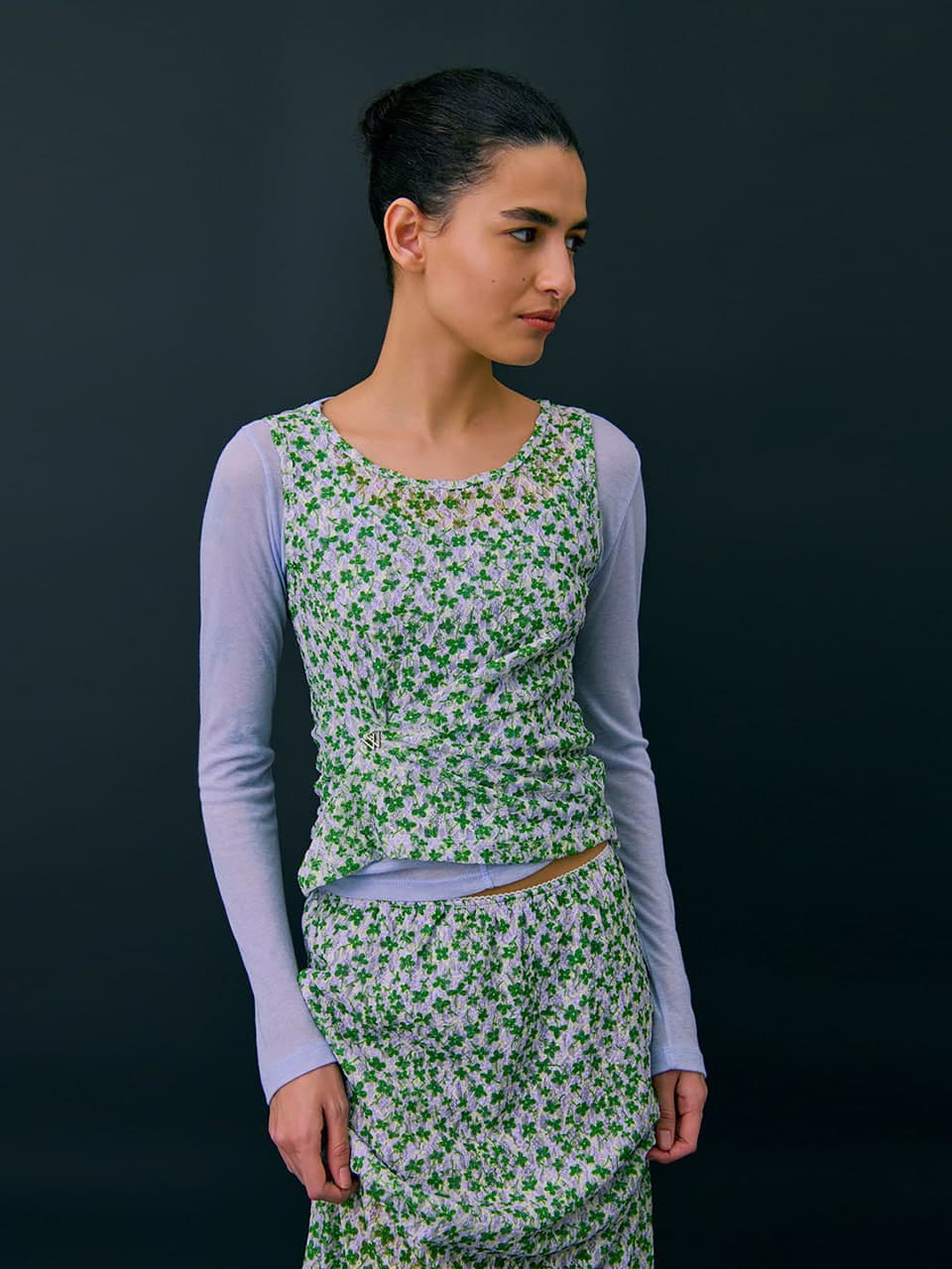 Floral Skirt — Green — vue 7