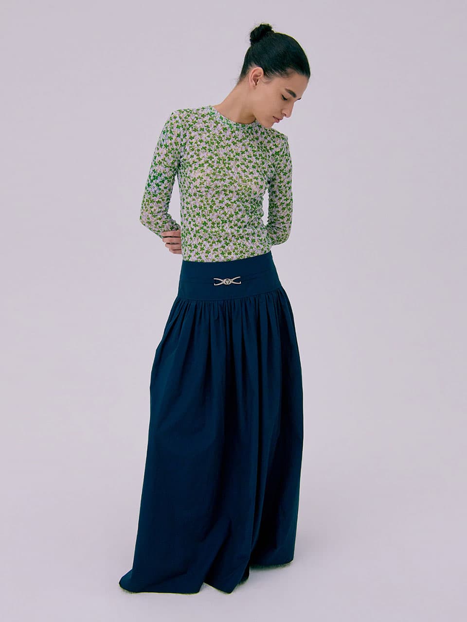 Crinkle T-Shirt — Green — vue 5