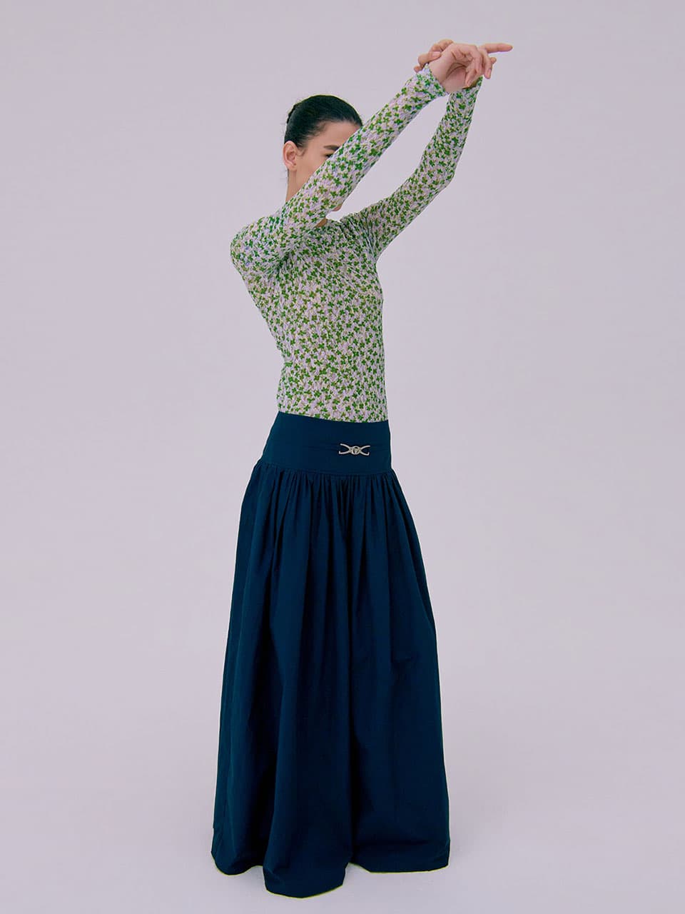 Crinkle T-Shirt — Green — vue 6