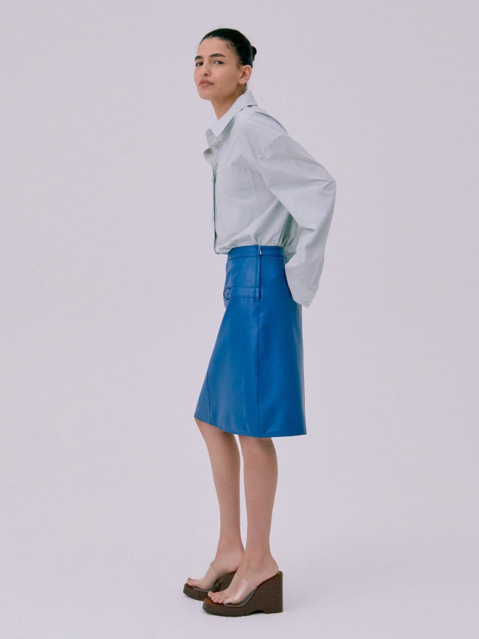 Oversized Pocket Shirts — Light Blue — vue 4