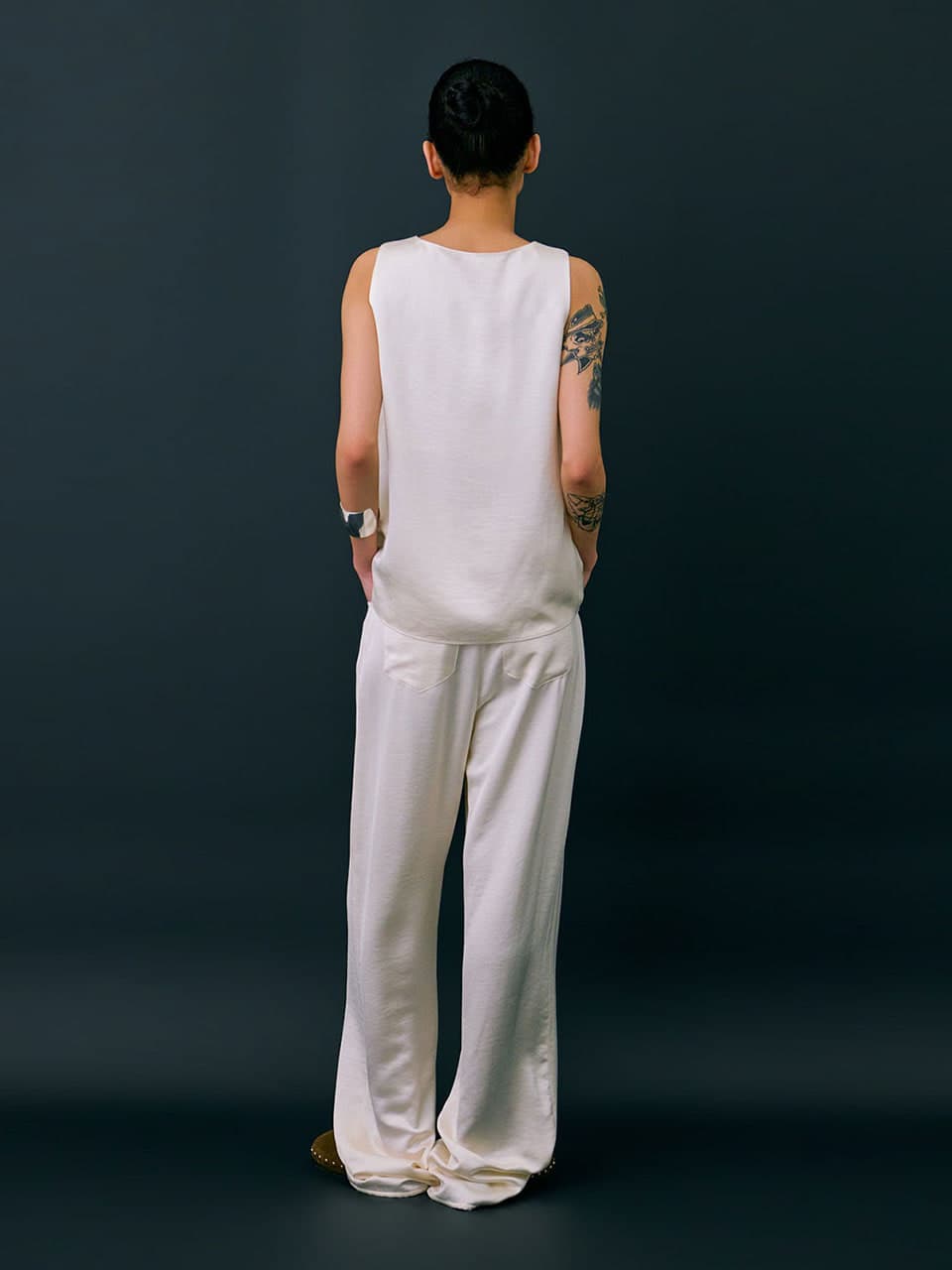 Layered Sleeveless Top — Cream — vue 5