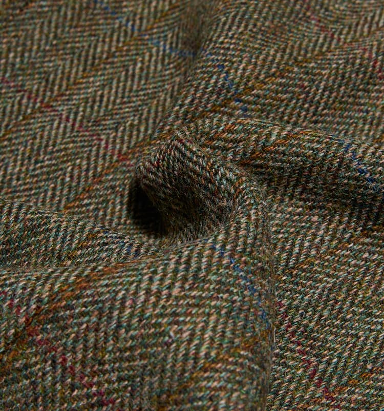 Harris Tweed Hybrid Jacket — Herringbone Khaki — vue 4