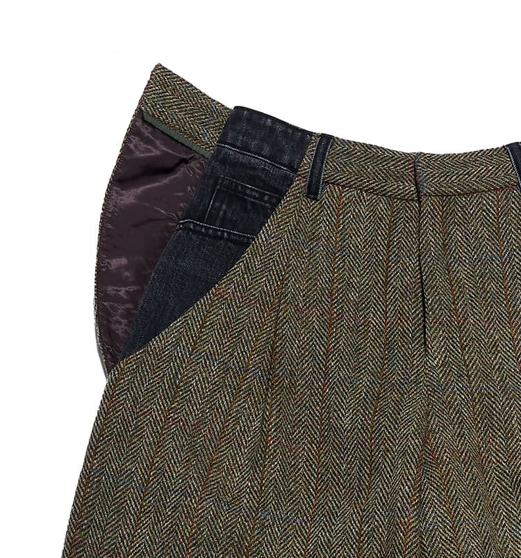 Harris Tweed Hybrid Pants — Khaki — vue 3