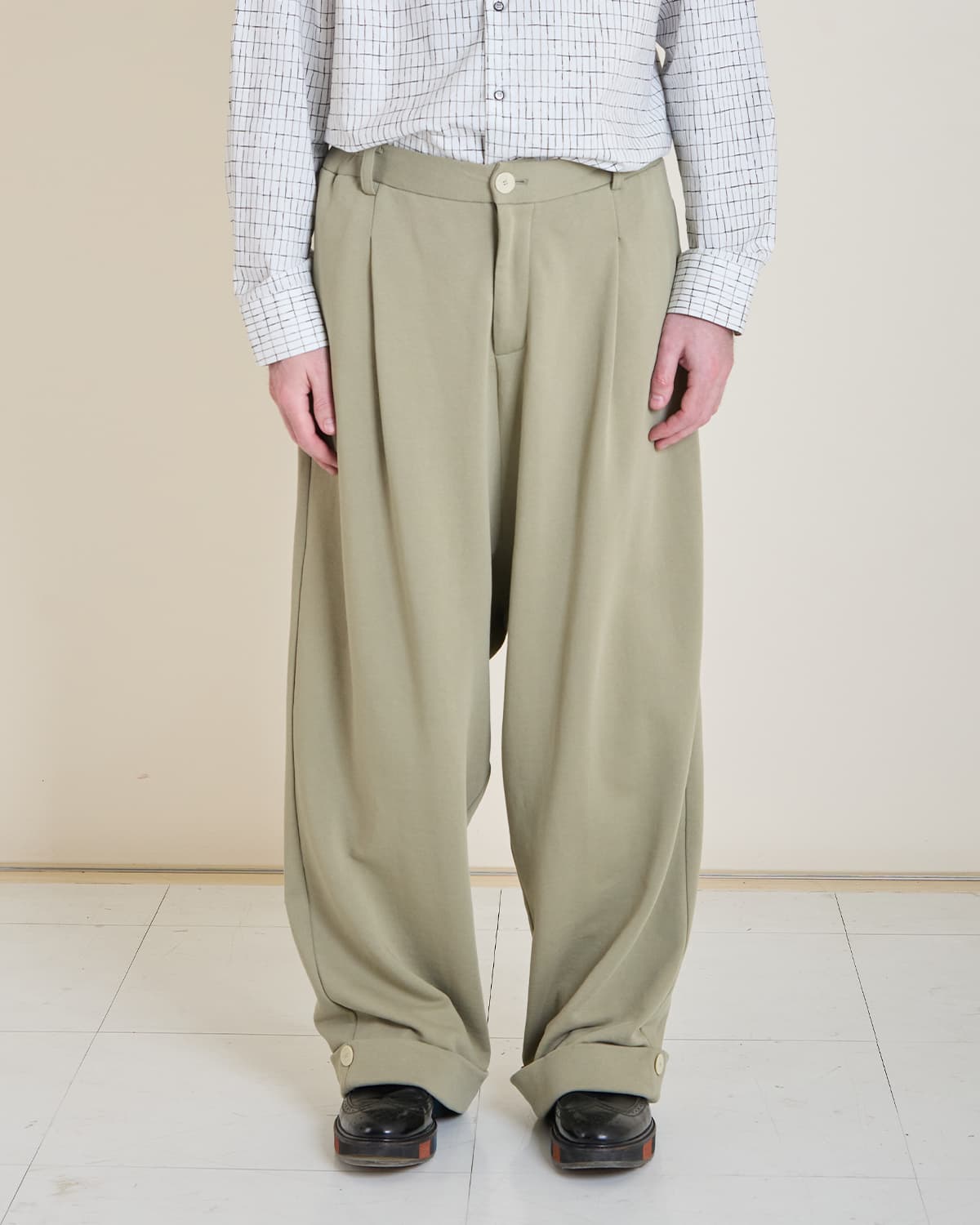 eco-Wide Baggie Trousers (olive)