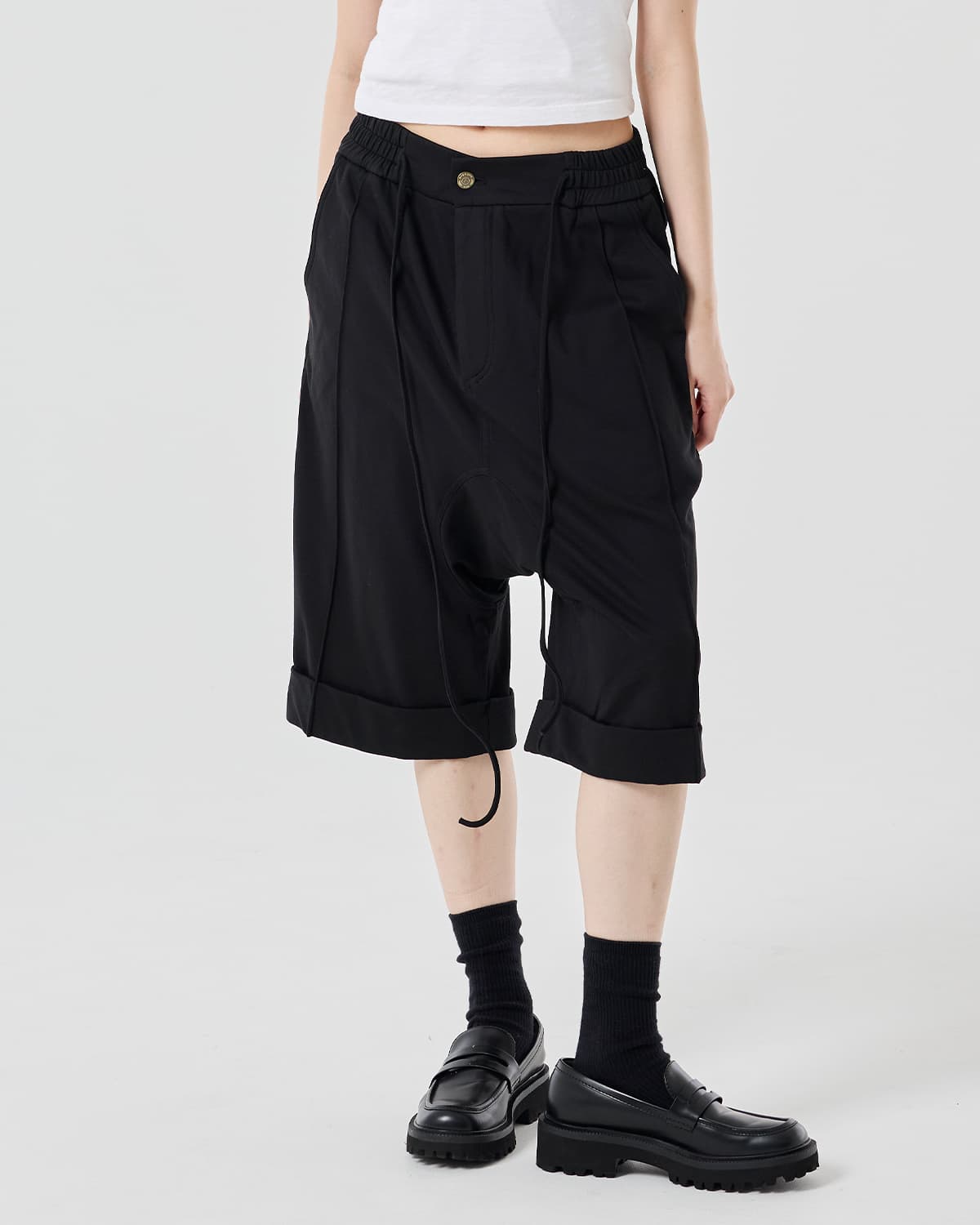 Short Baggie Trousers – black — vue 5