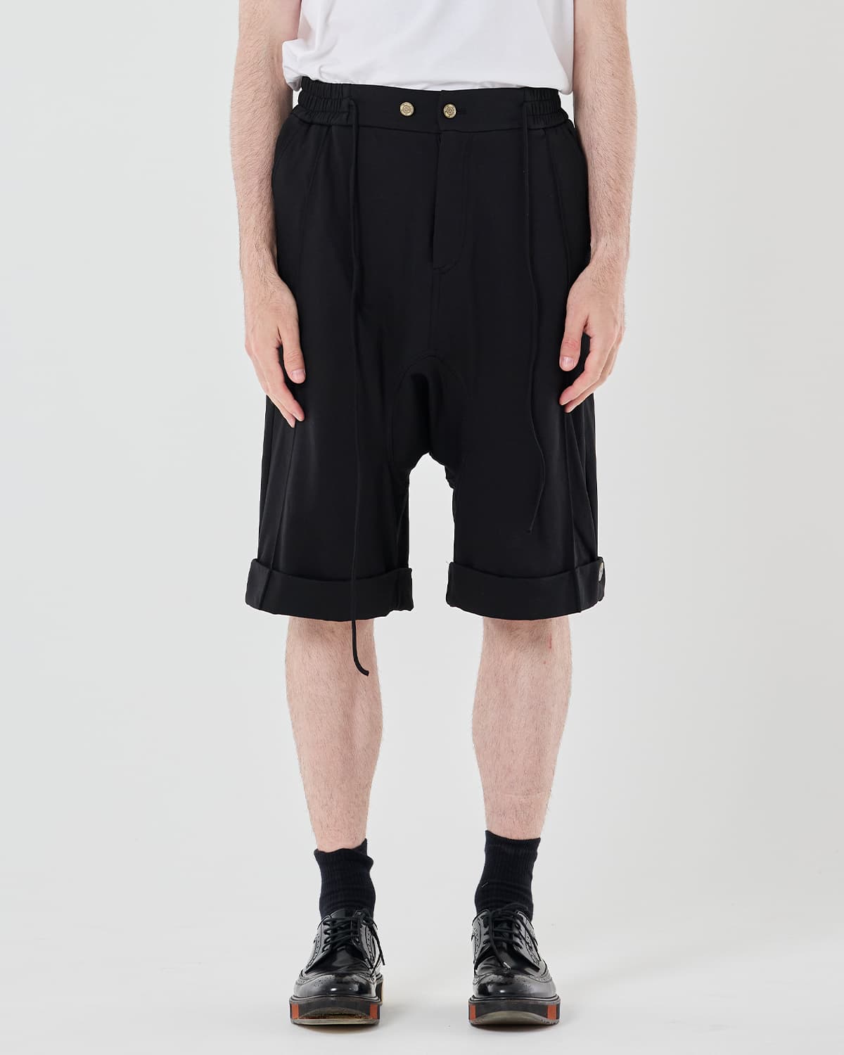 Short Baggie Trousers – black — vue 1