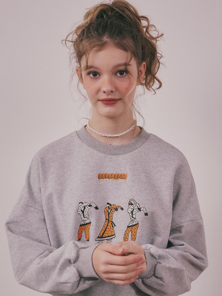 Dab Cotton Sweatshirt (Gray) — vue 2