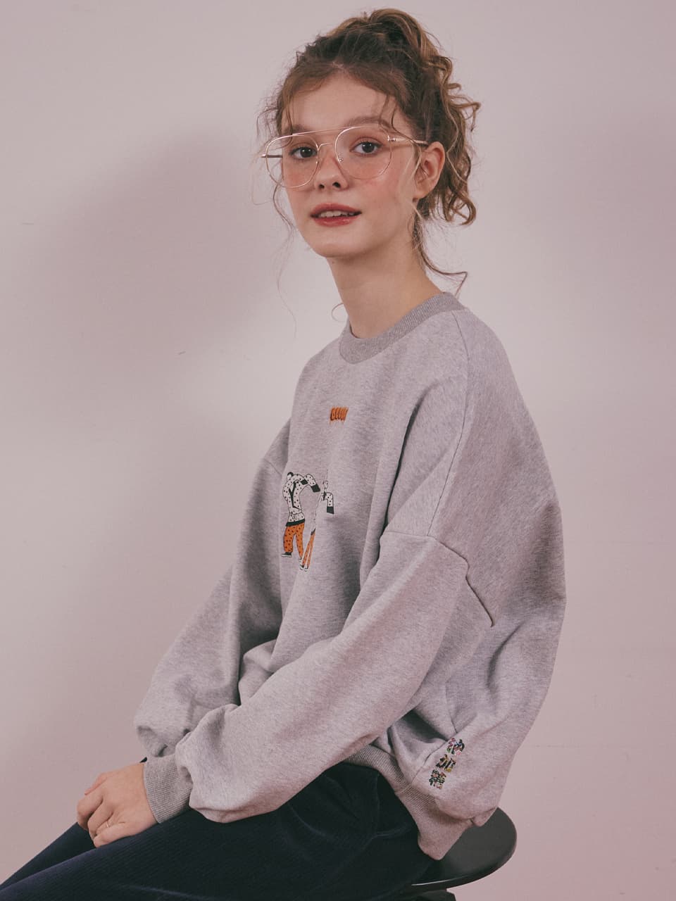 Dab Cotton Sweatshirt (Gray) — vue 13
