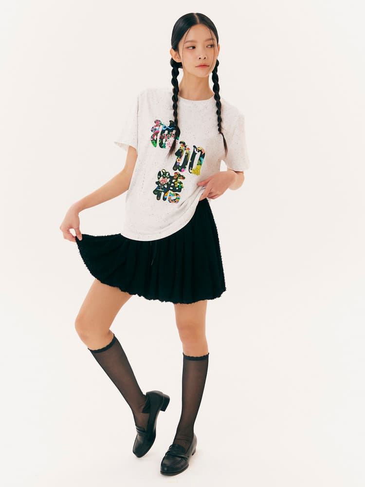 Balloon Mini Skirt (Black) — vue 1
