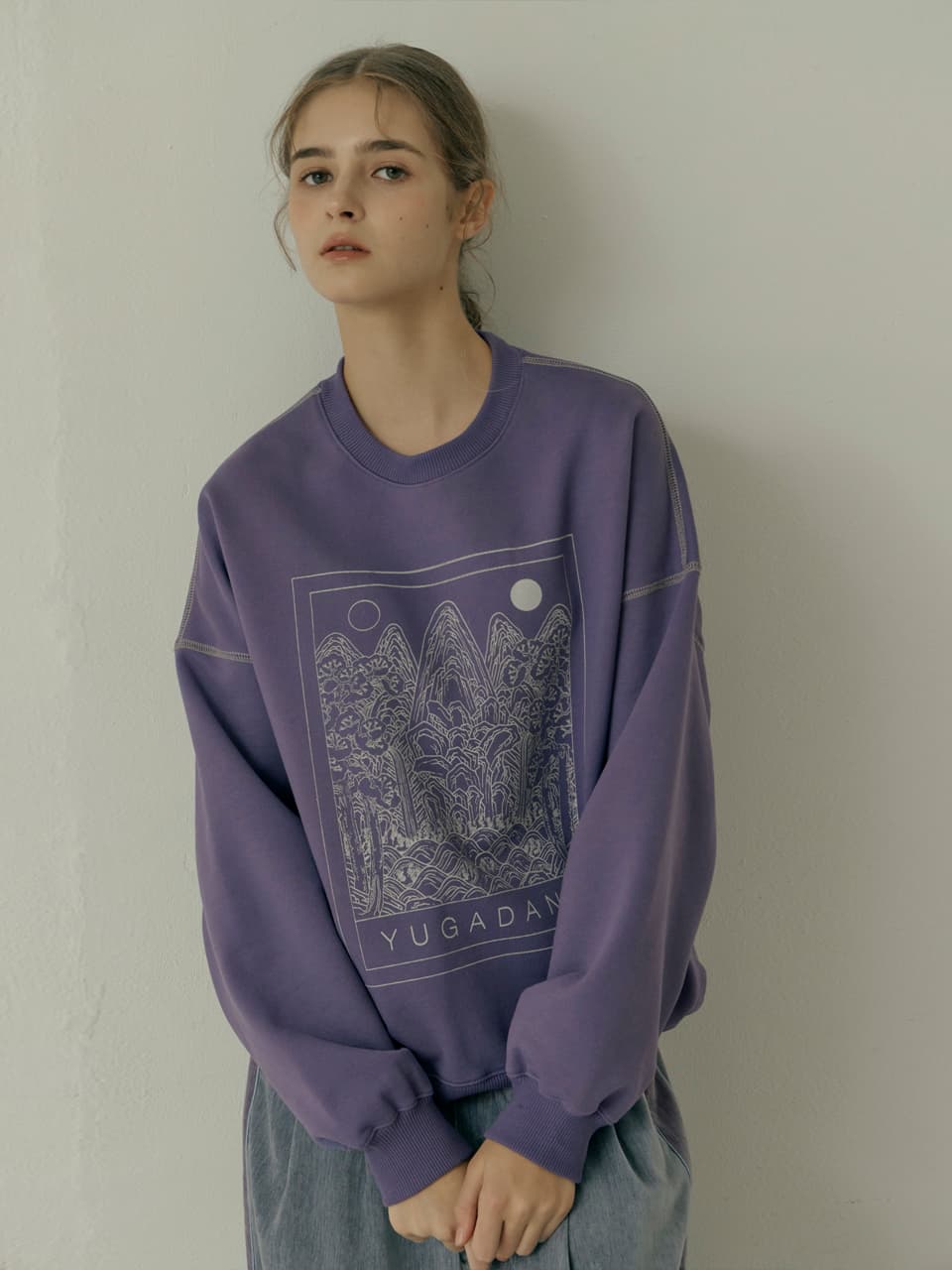Sun, Moon and Five Peaks Sweatshirt (Purple)