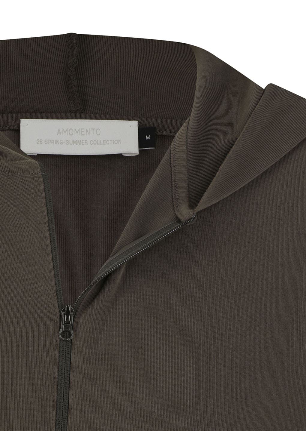 Jersey Hooded Jumper, Brown — vue 9