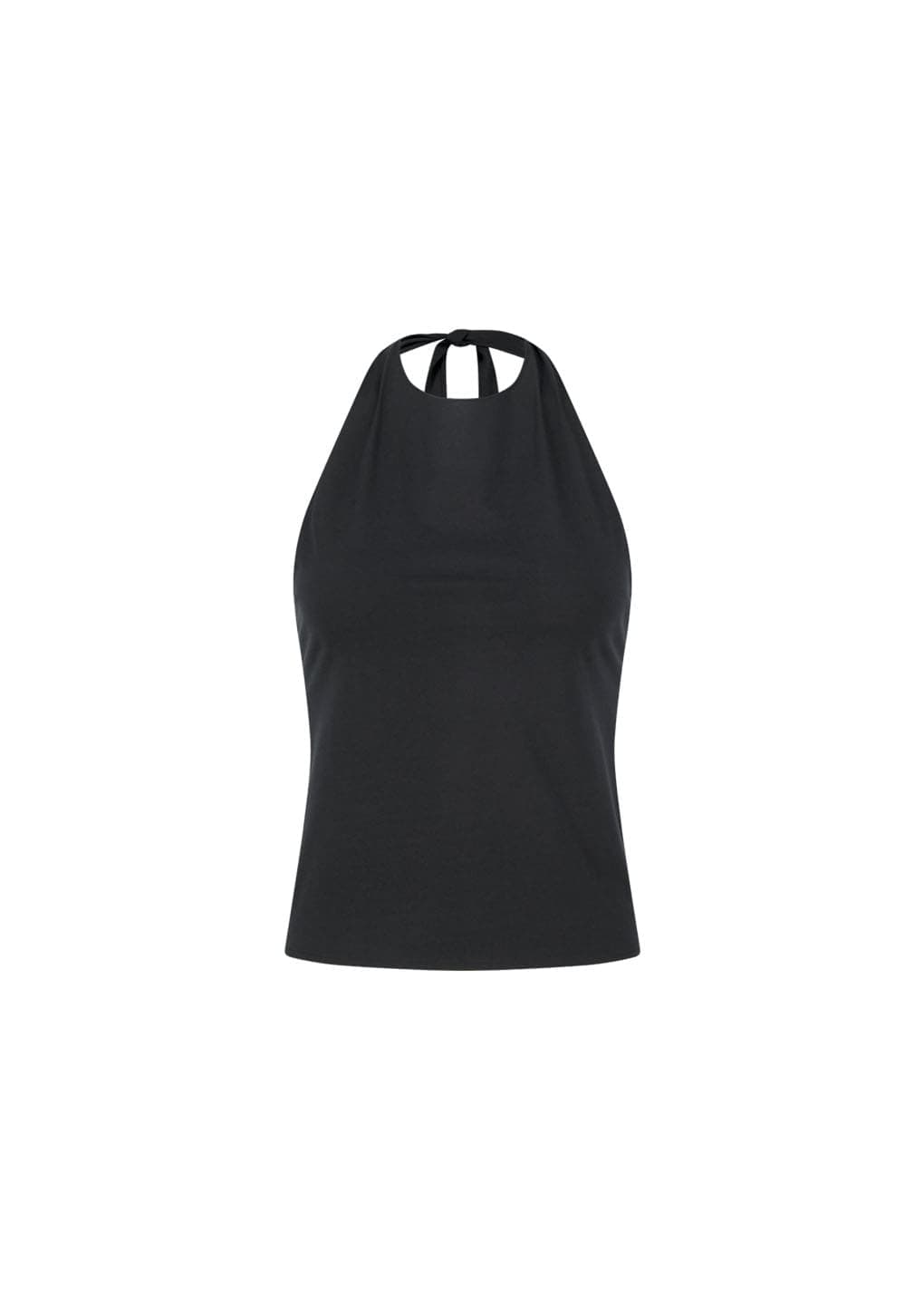 Jersey Halter Neck Top, Charcoal — vue 5