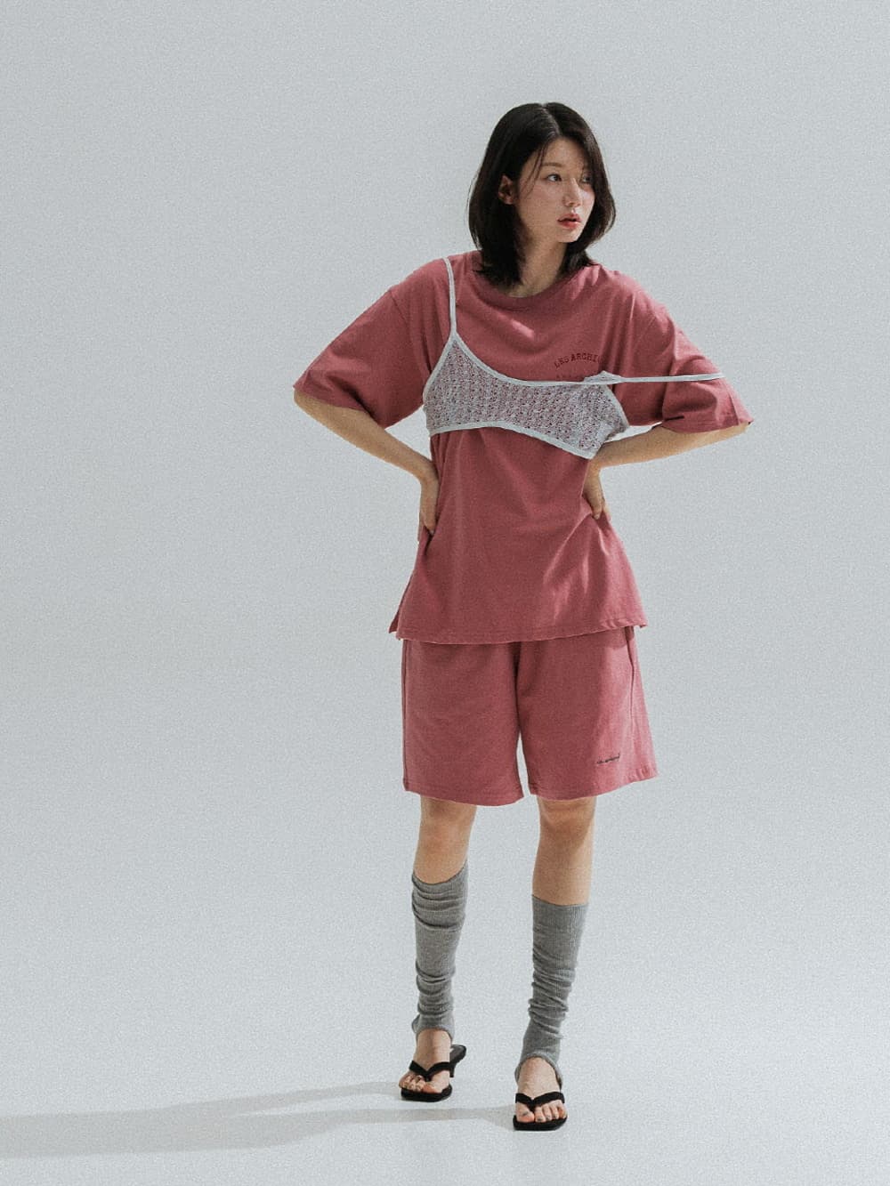 Bermuda Jersey Shorts (Indie Pink) — vue 7
