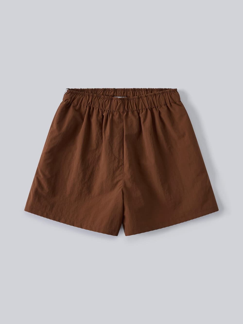 Side Lace Nylon Shorts (Brown) — vue 2