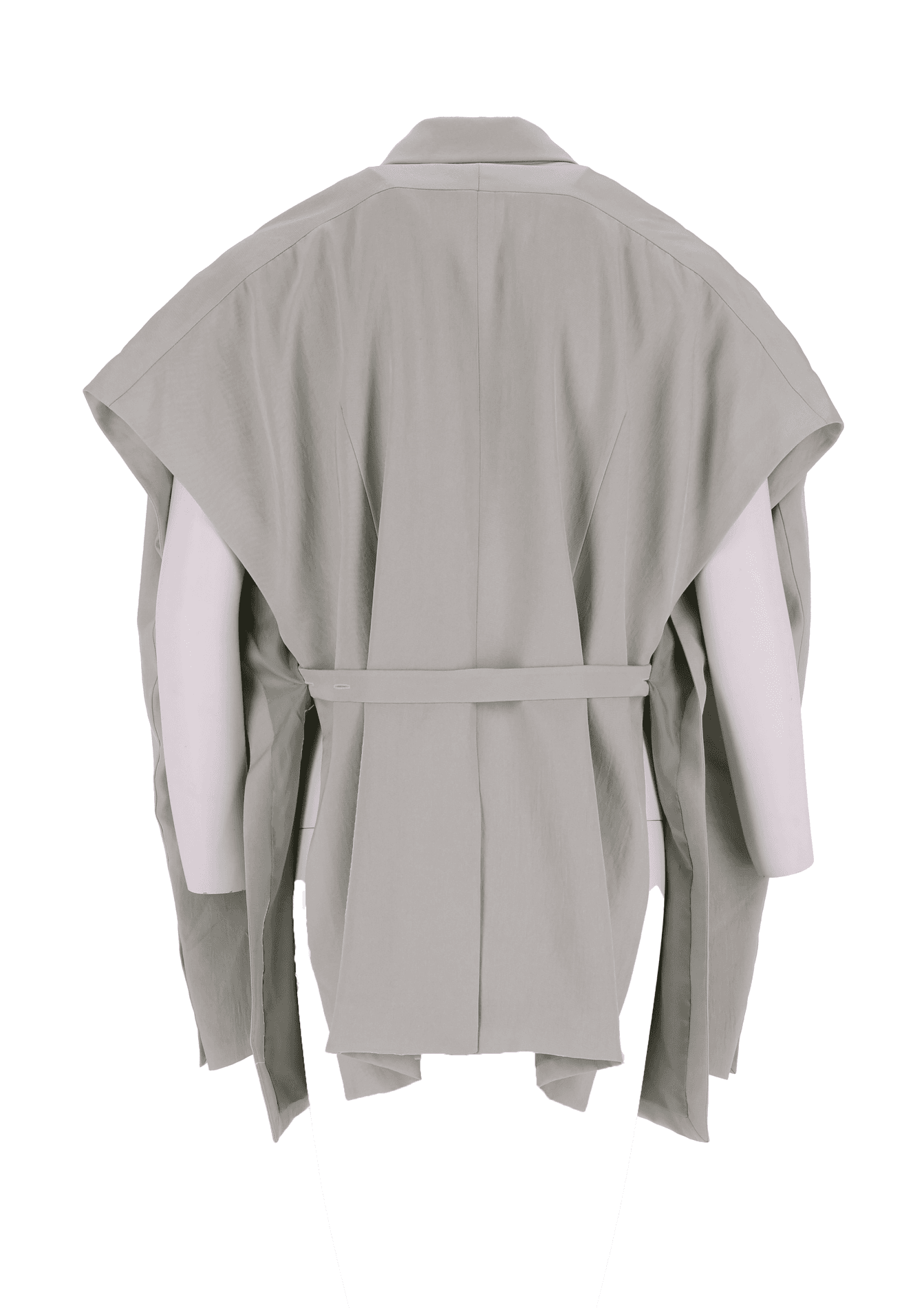 Side Open Cape Blazer (Light Gray) — vue 2