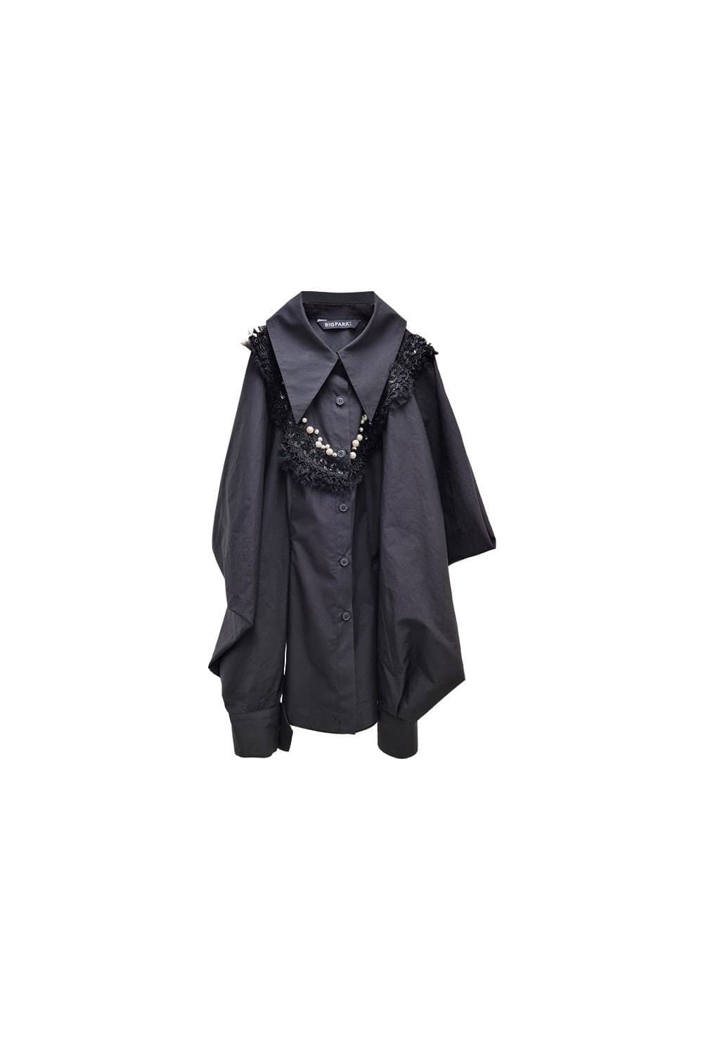 Open-Shoulder Black Blouse — vue 8