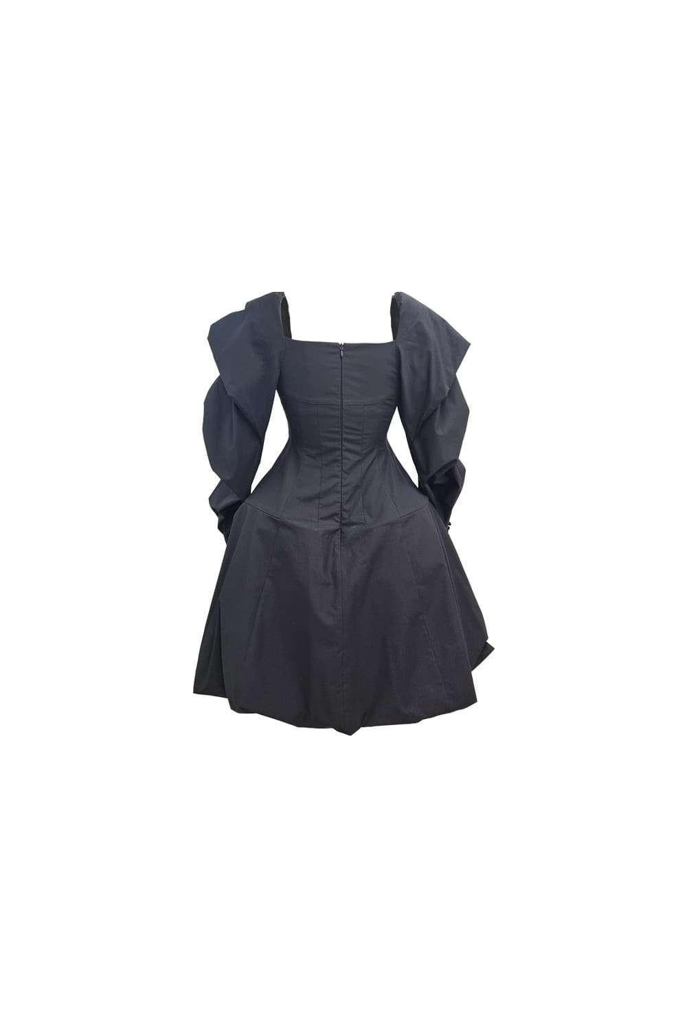 Cotton Black Mini Dress — vue 9