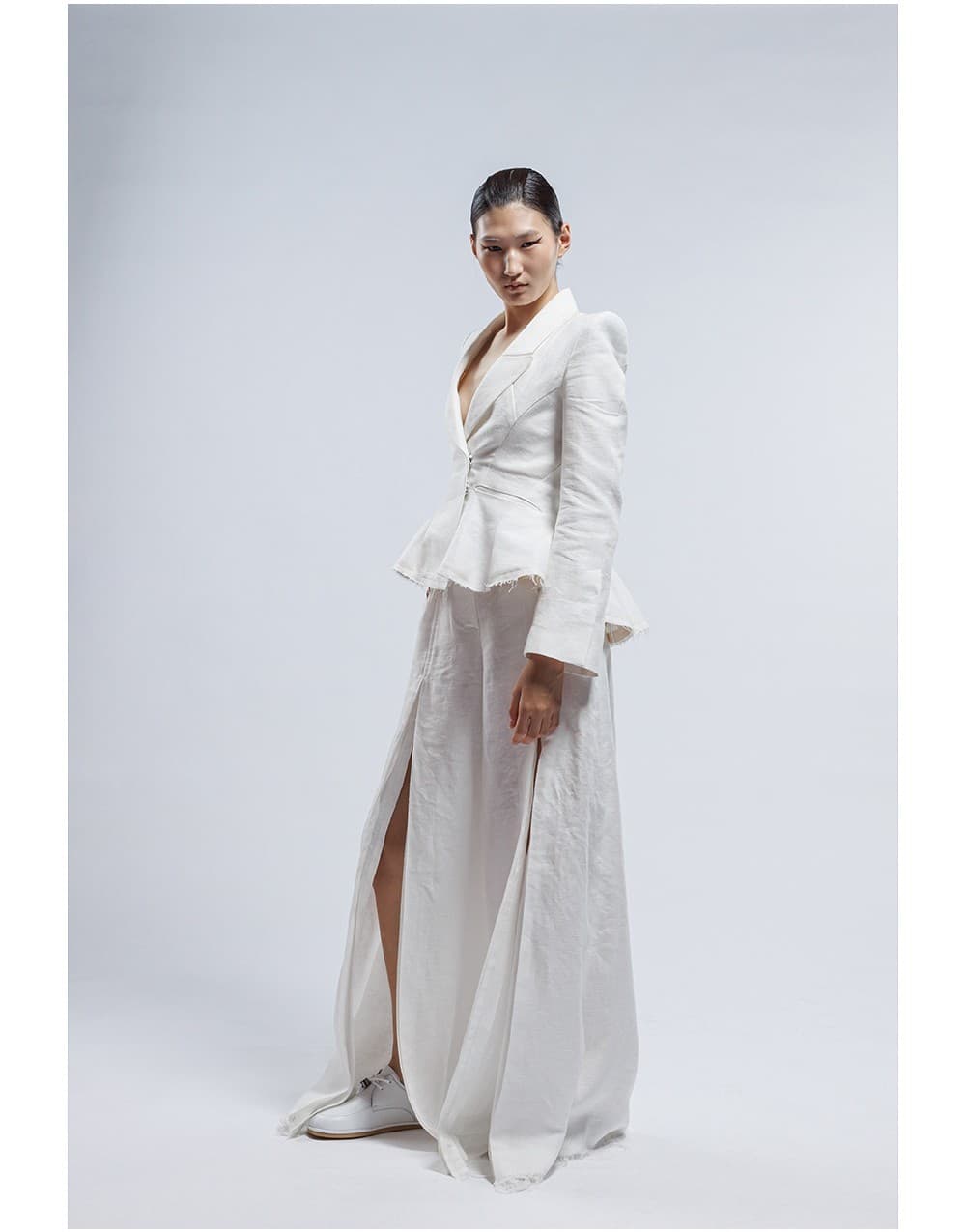 Peplum Details Double Tailored Short Jacket — vue 8