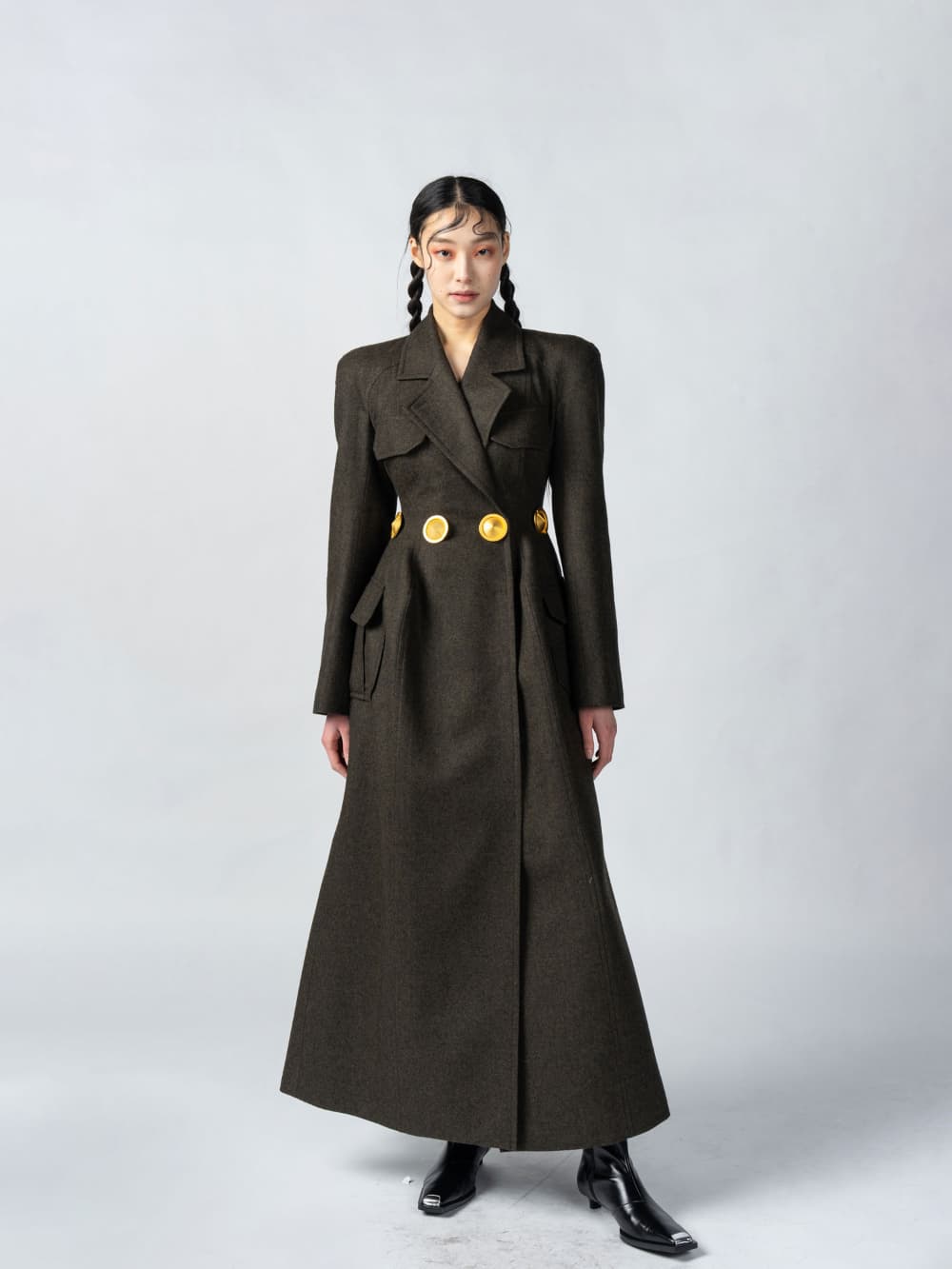 Double Safari Maxi Coat — vue 3