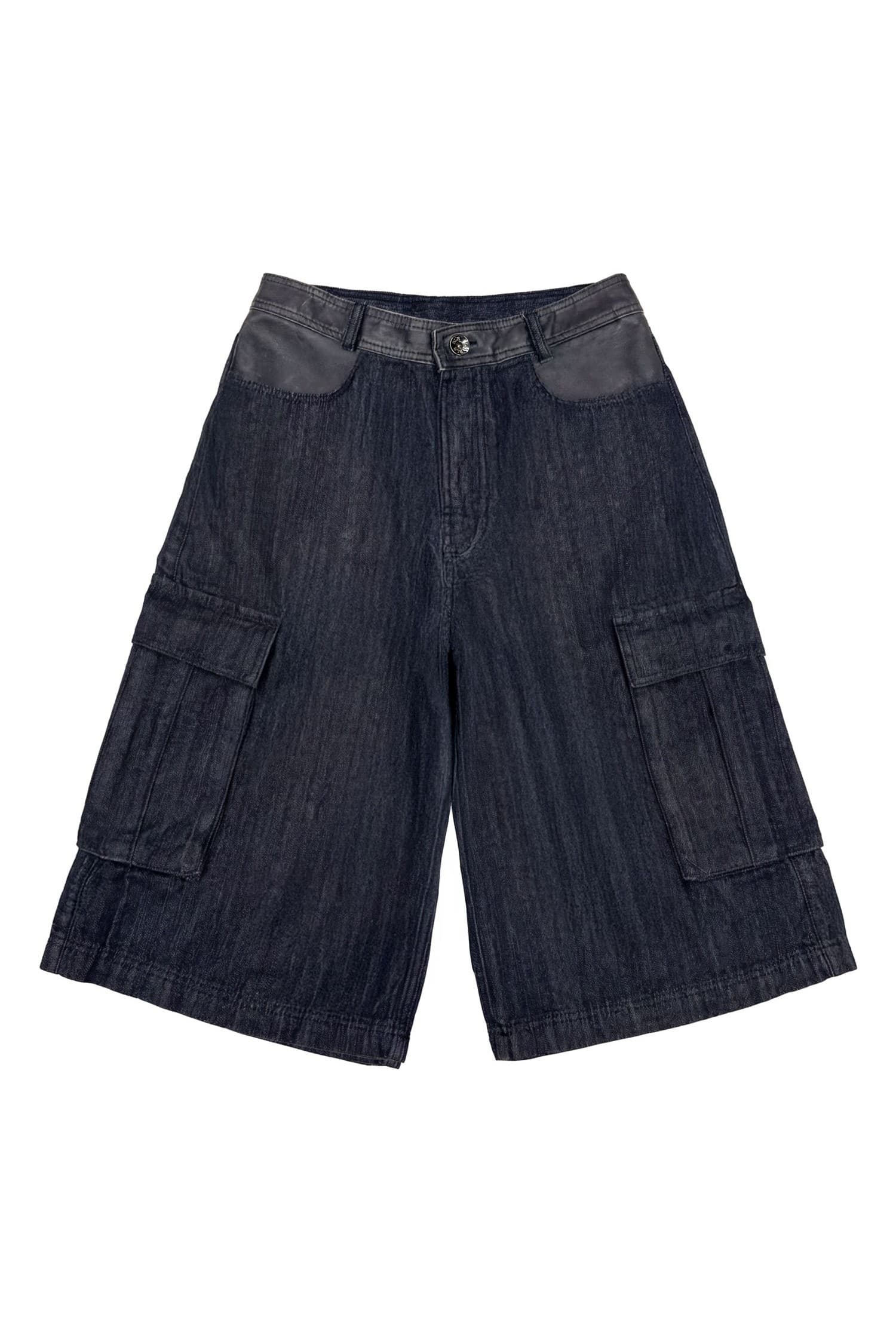 Utility Leather-Trim Bermuda Pants — vue 4