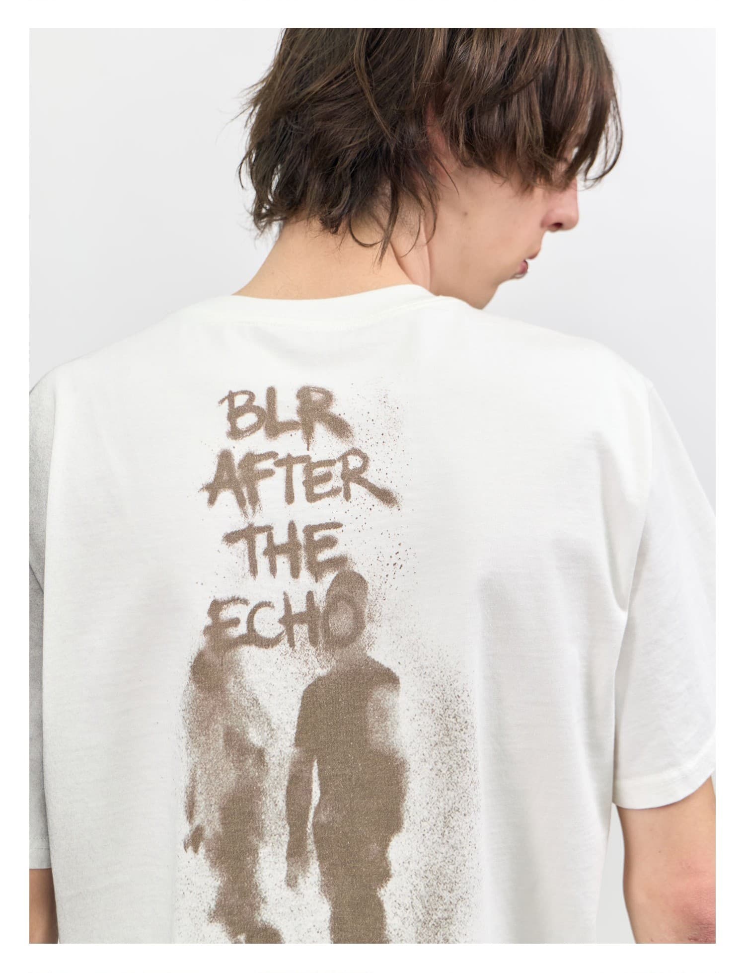 Silhouette Graphic Oversized T-Shirt Ivory — vue 9