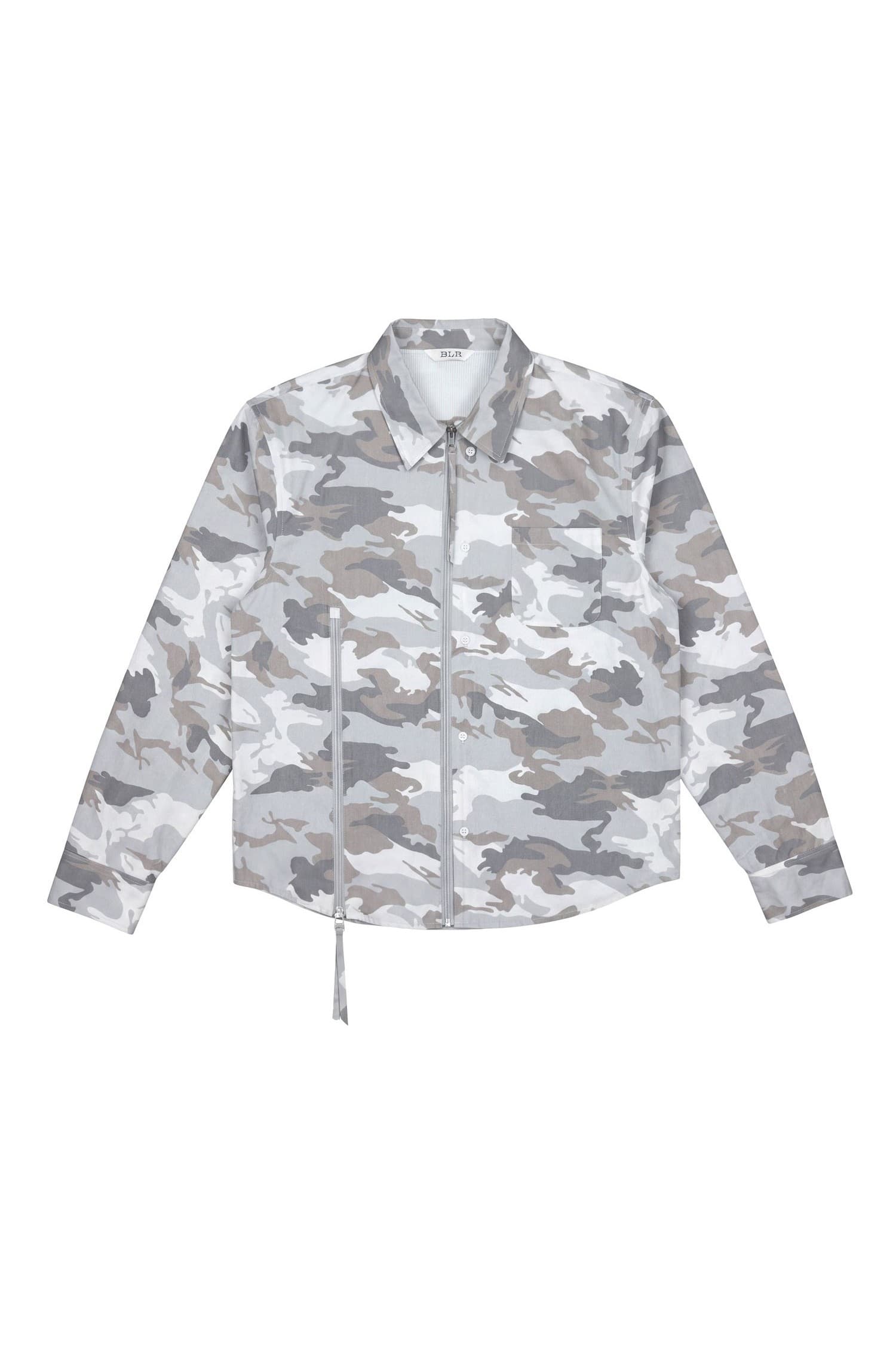 Camo Zip-Up Overshirt Ivory — vue 11