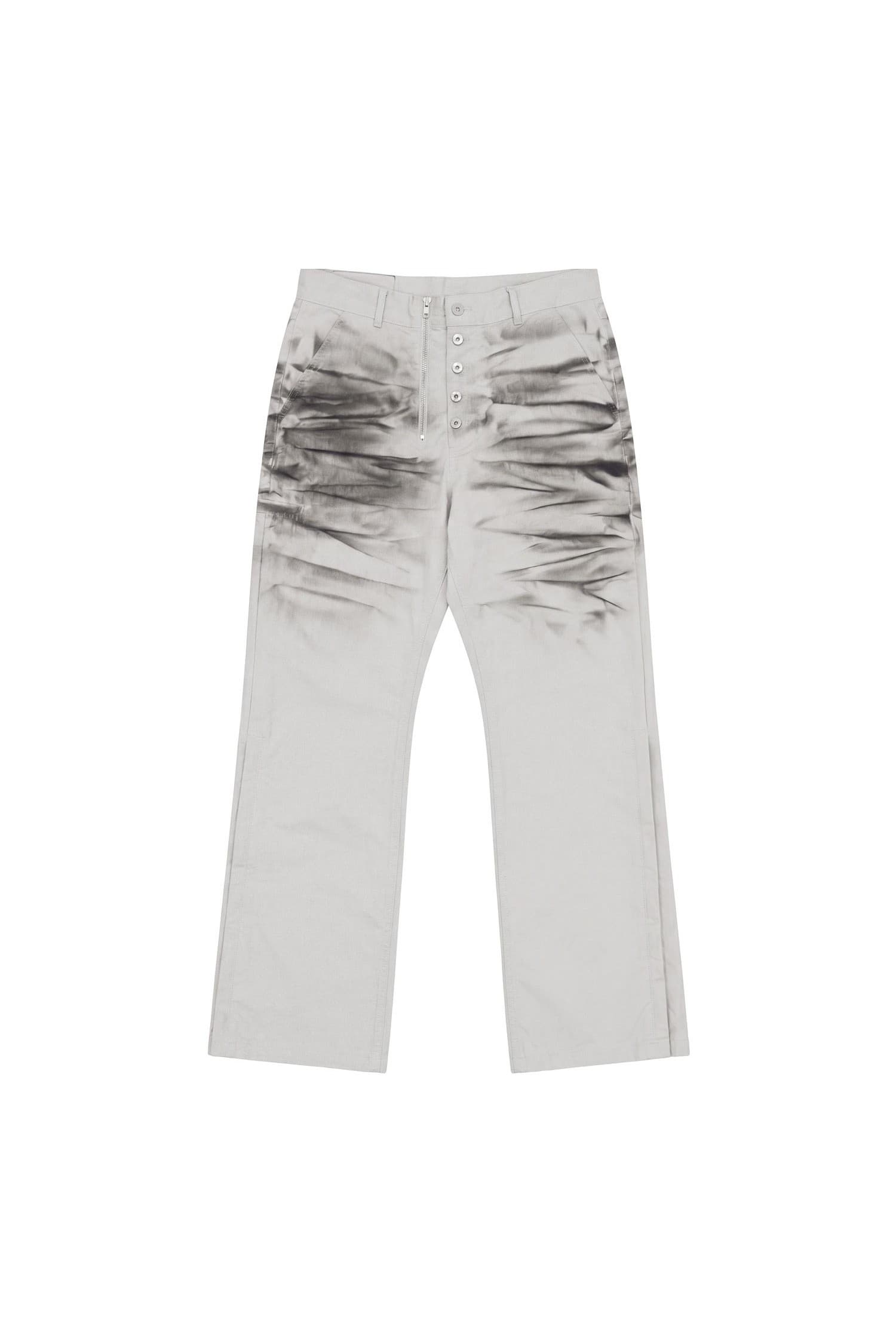 Spray Washed Semi-Flare Pants Beige — vue 8