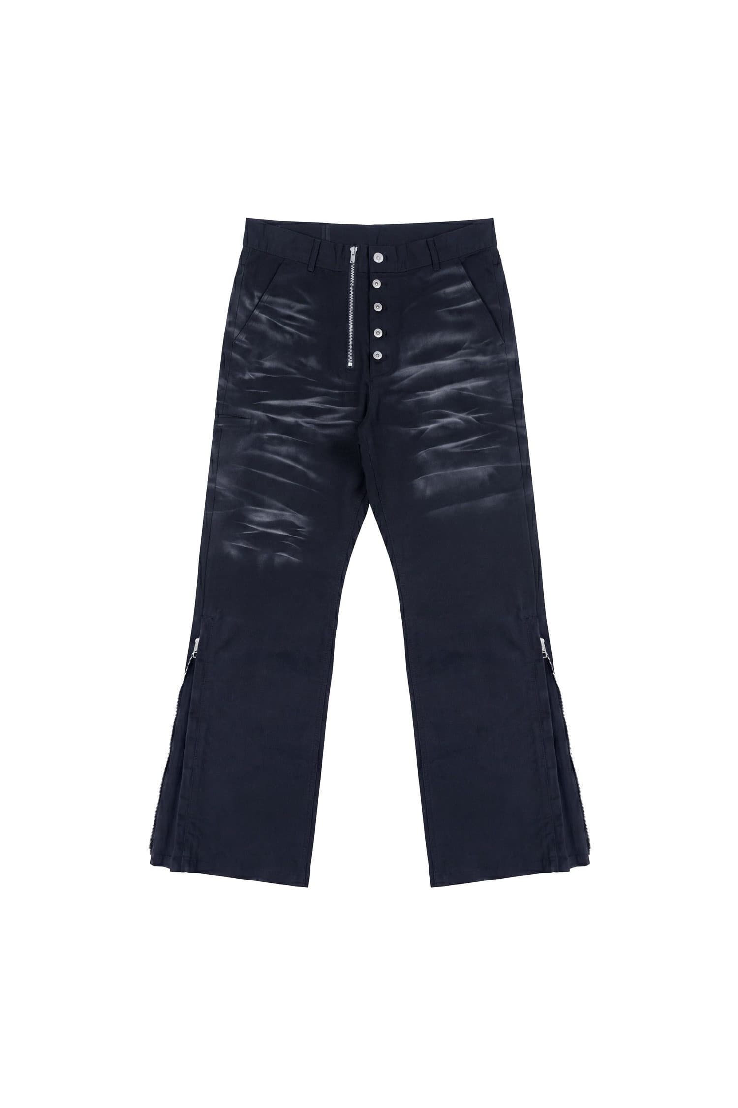 Spray Washed Semi-Flare Pants Black — vue 11