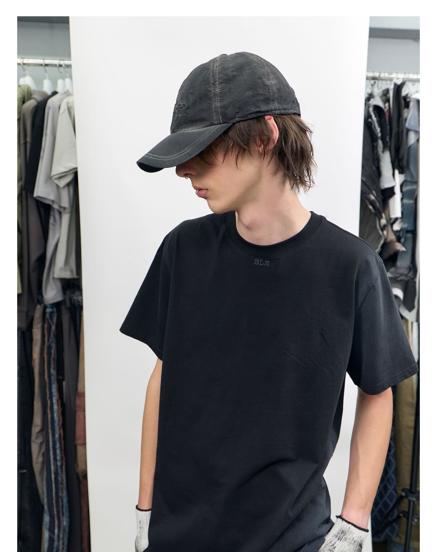 Logo Vintage Washed Nylon Ball Cap — vue 3