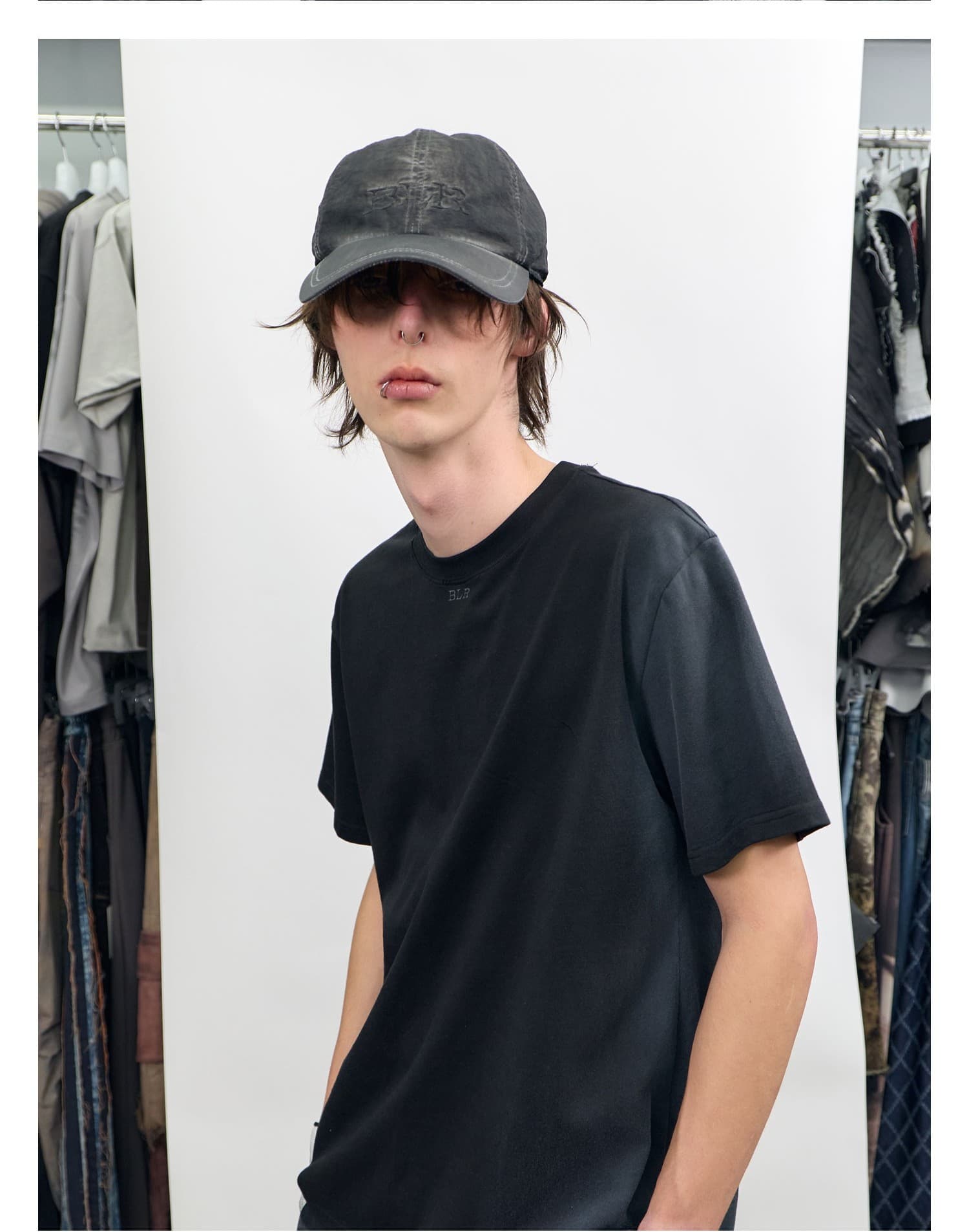 Logo Vintage Washed Nylon Ball Cap — vue 4