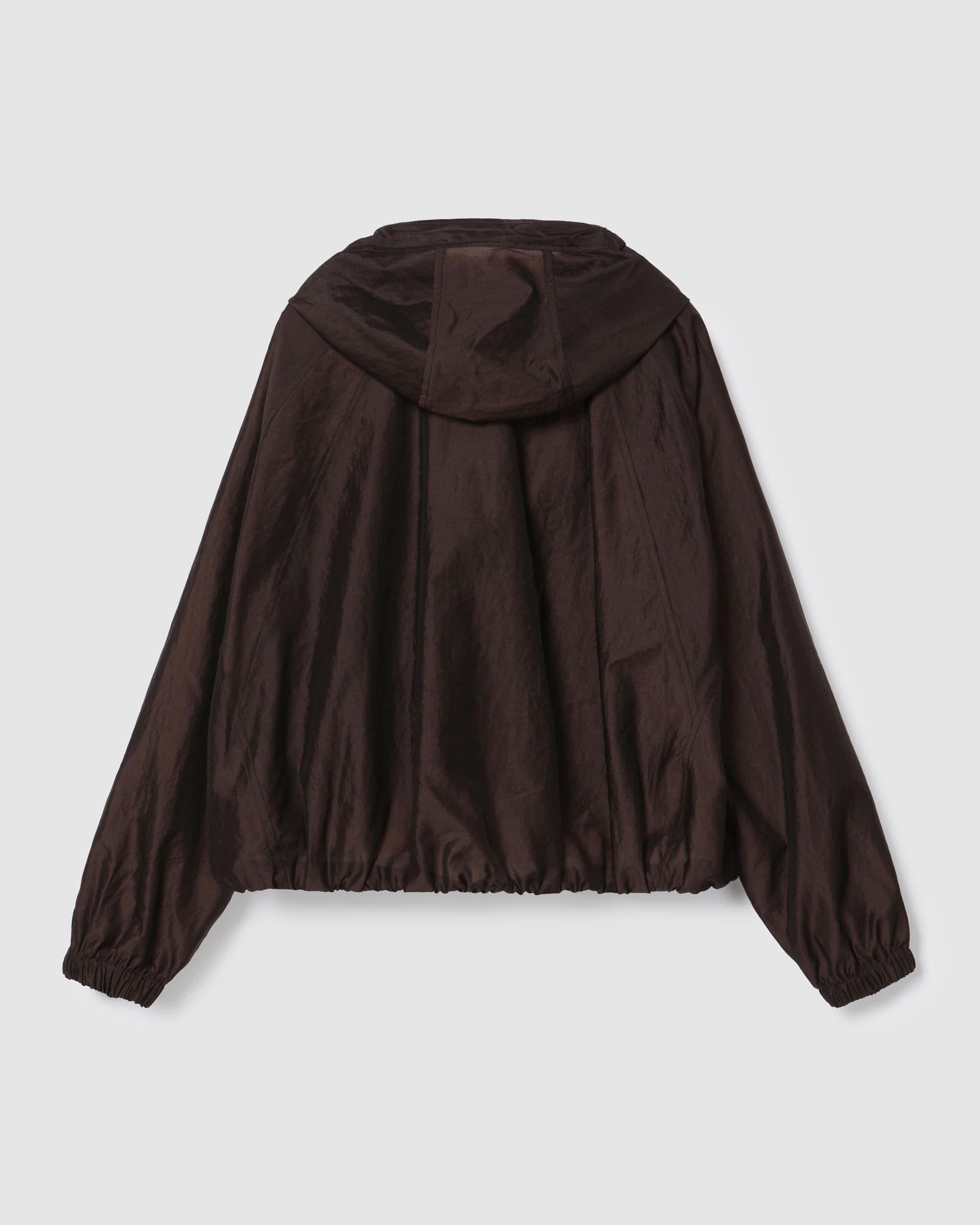 Hooded Zip-Up Jacket Dark Brown — vue 3