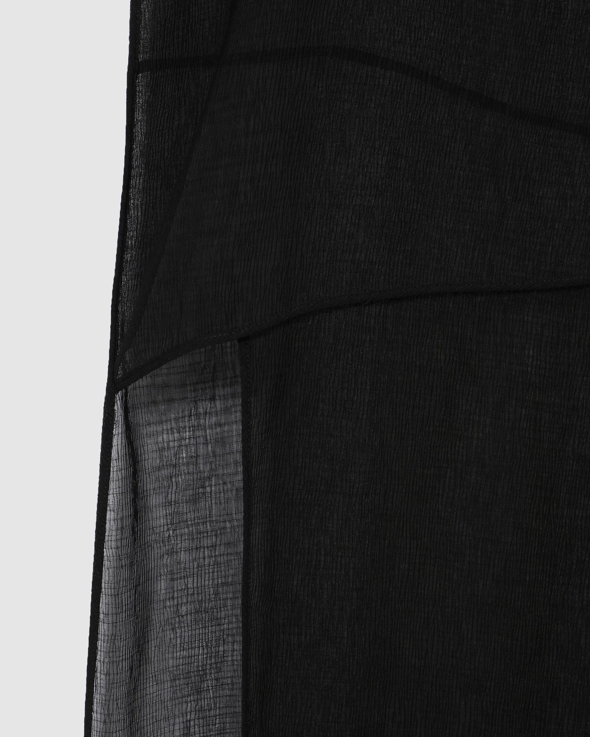 Printed Sleeveless Slit Dress Black — vue 5