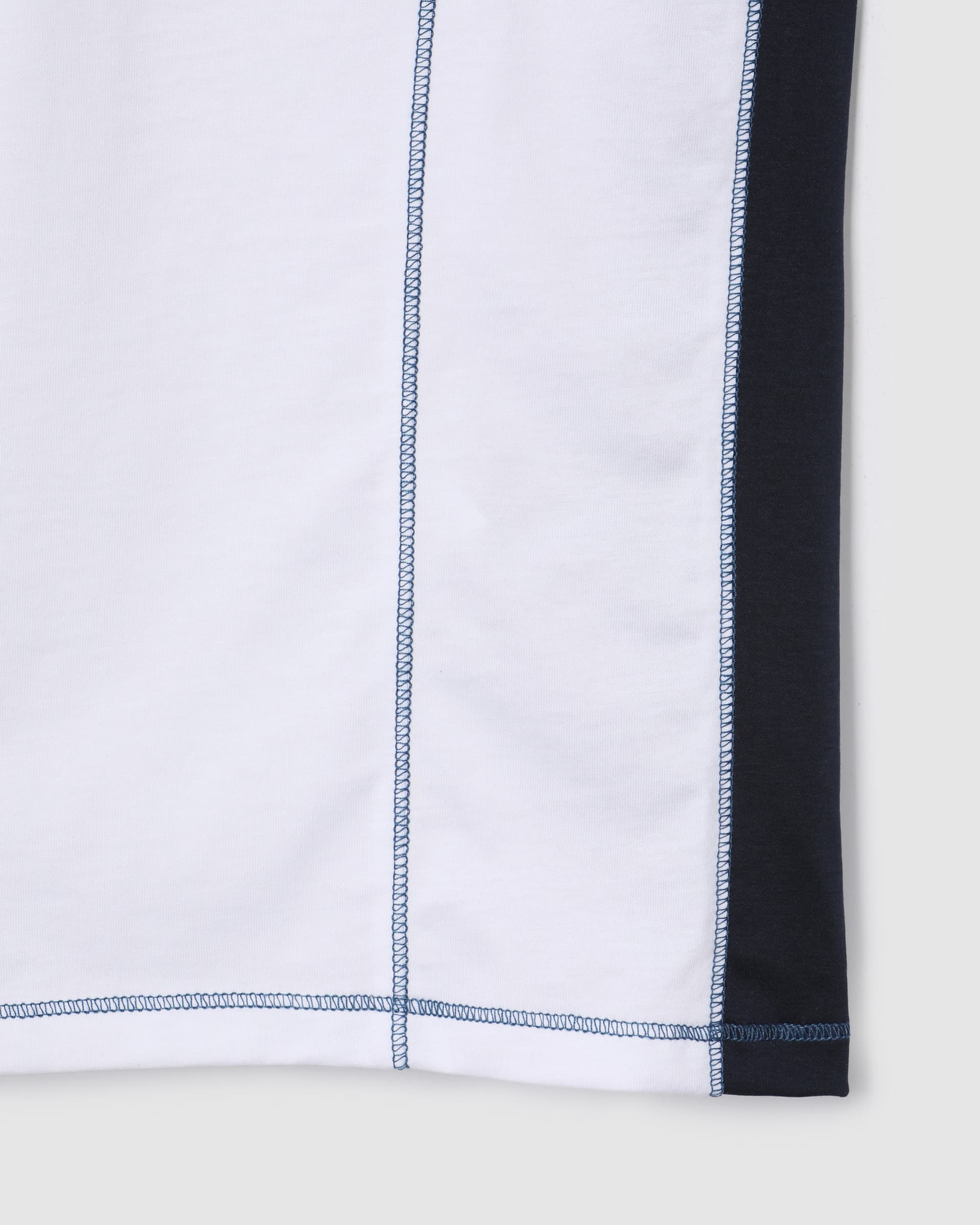 Color Block Panel Half T-Shirt White — vue 6
