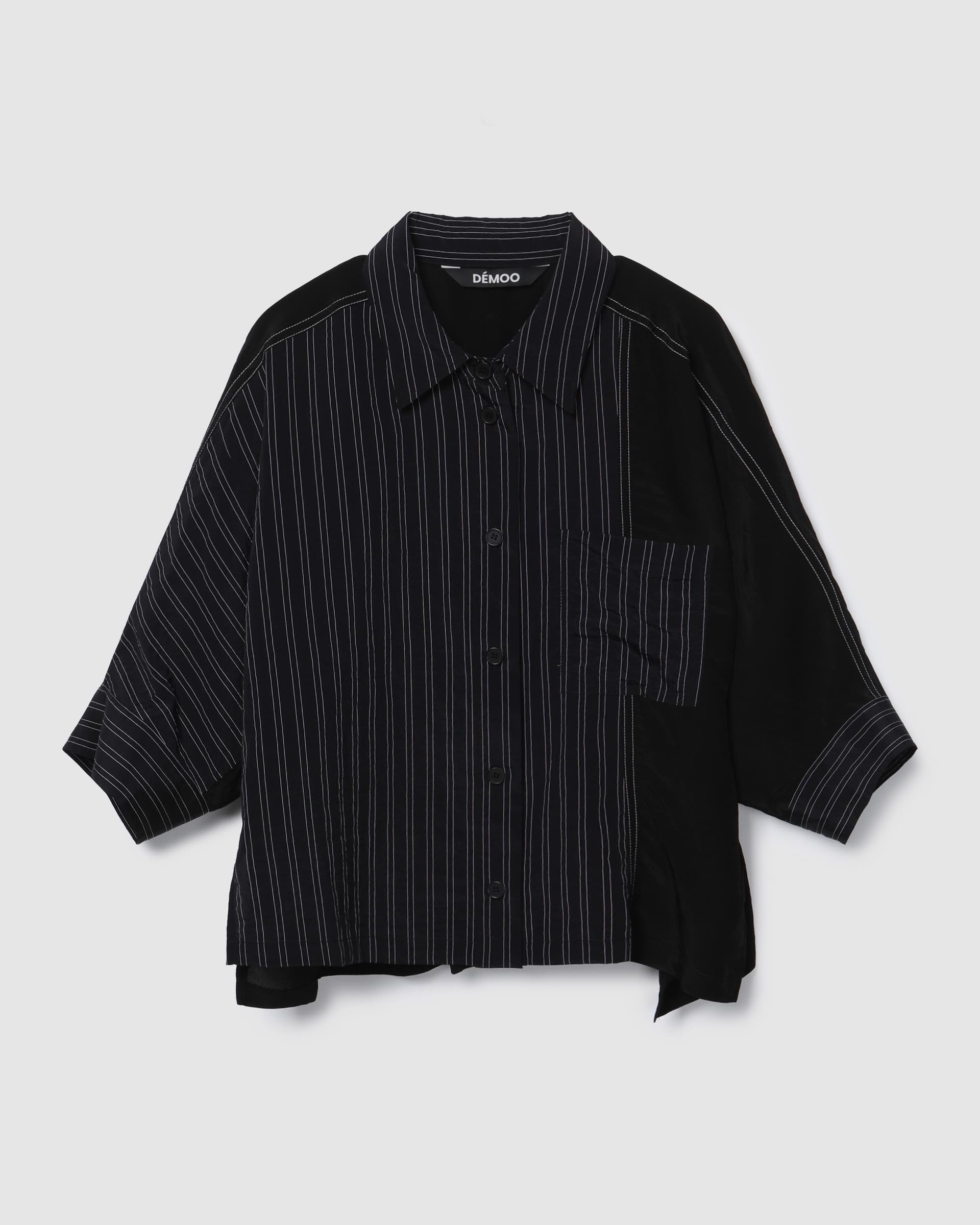 Stripe Panel Blouse Black PT — vue 2