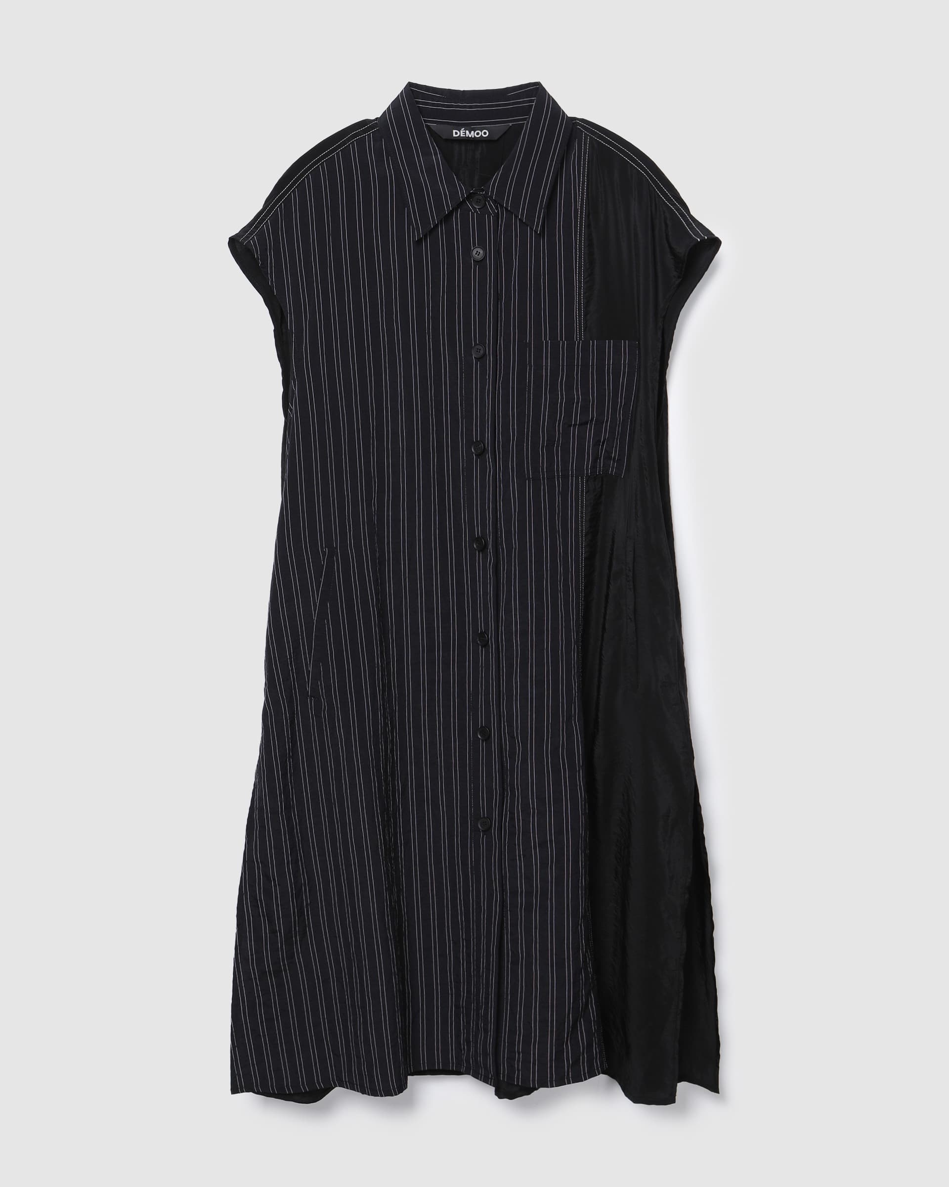 Stripe Panel Long Vest Black PT — vue 2