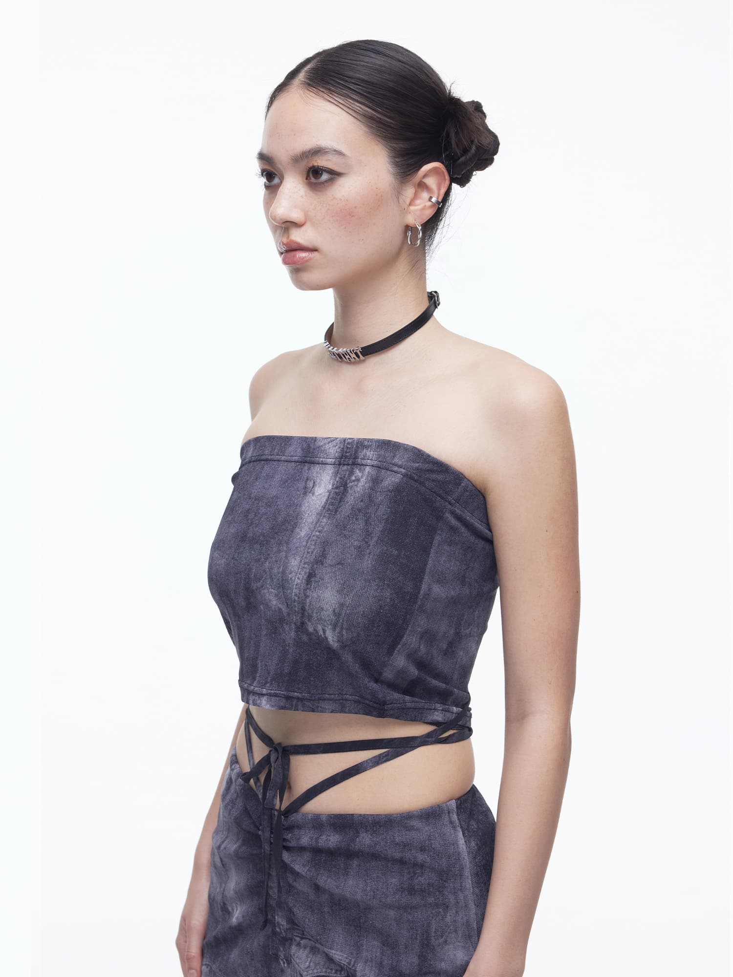 Denim Mesh Top (BK) — vue 2