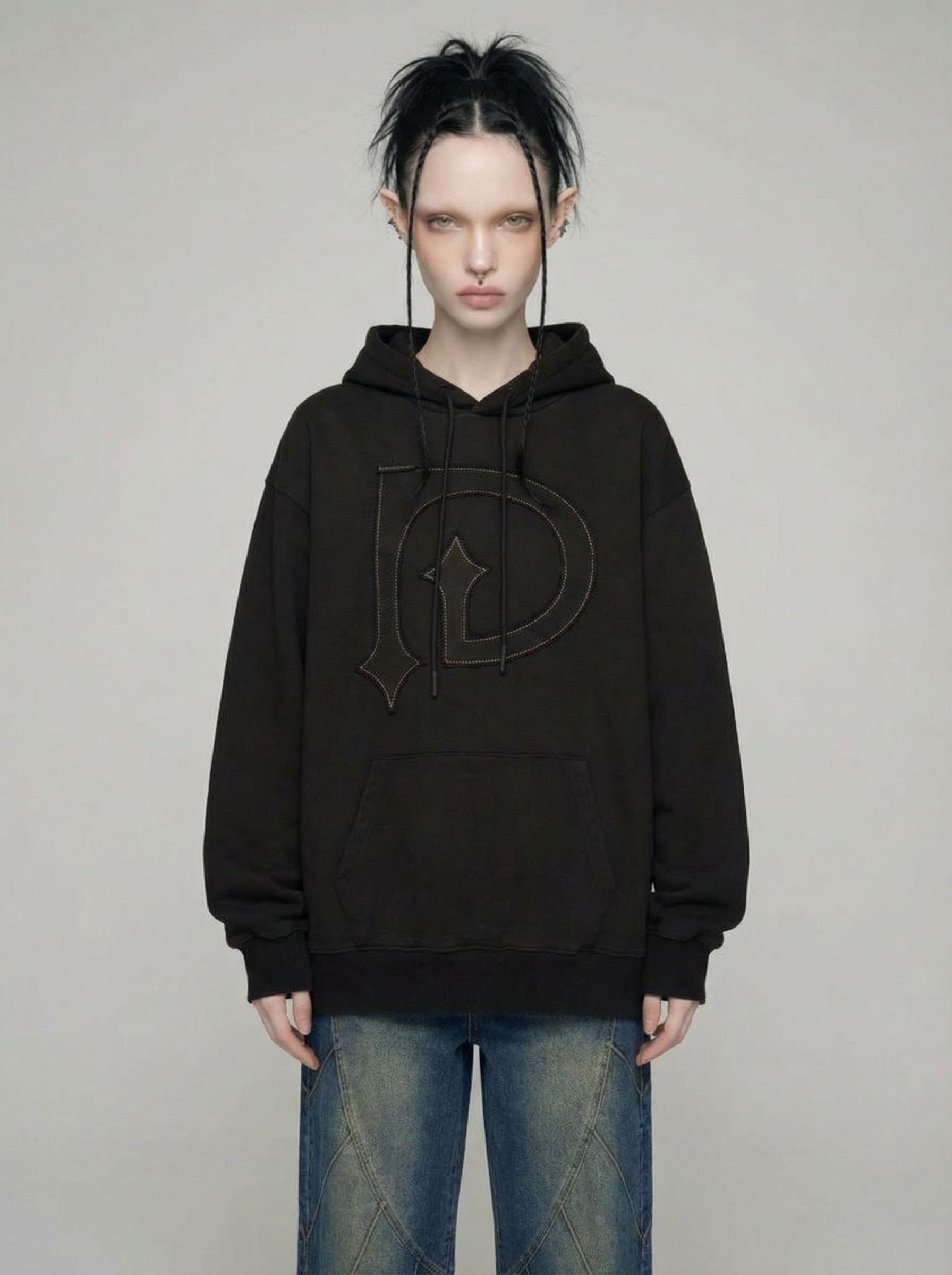 Vintage Washing Hoodie BK — vue 1